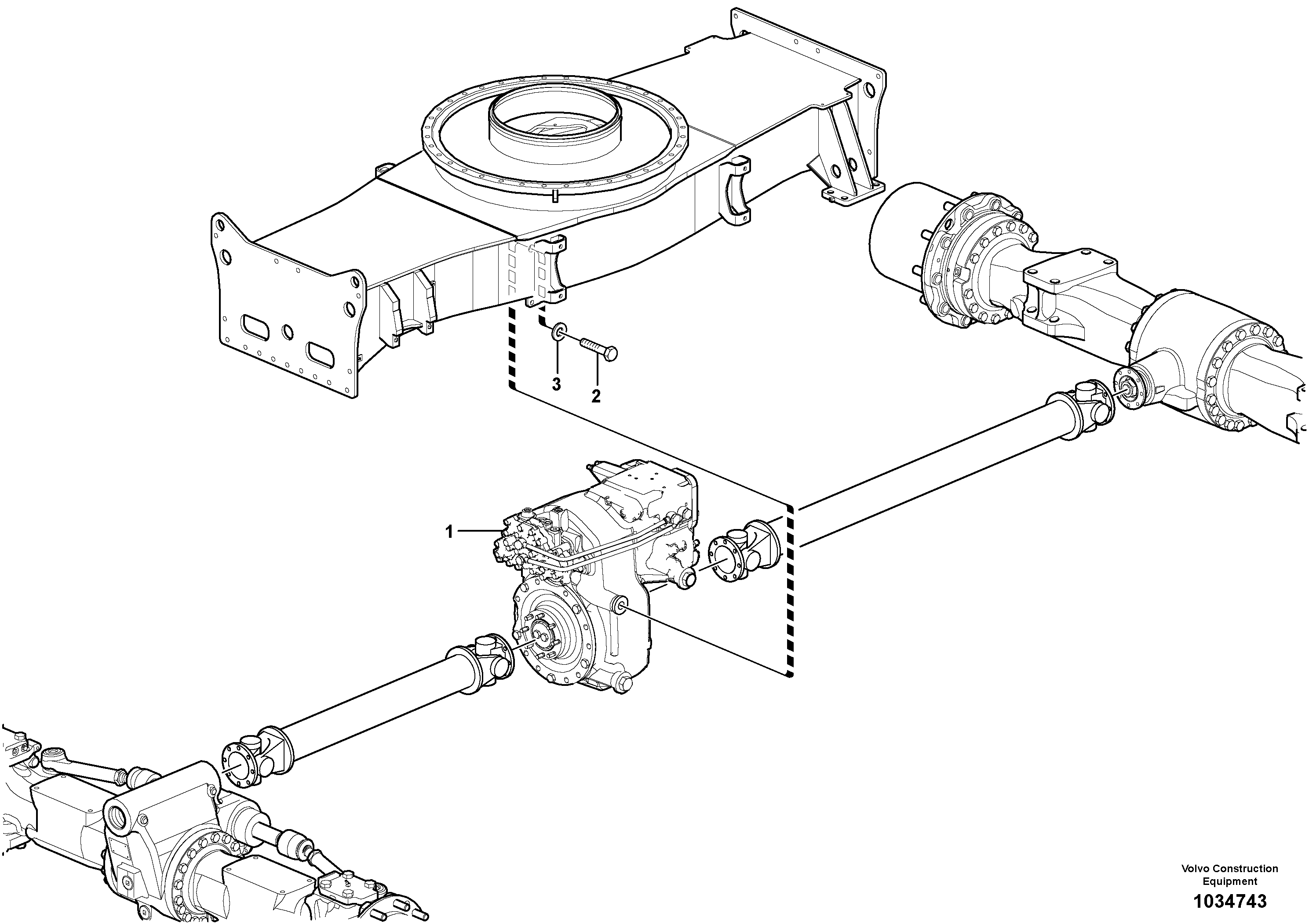 Схема запчастей Volvo EW180C - 17534 Drop box with fitting parts EW180C