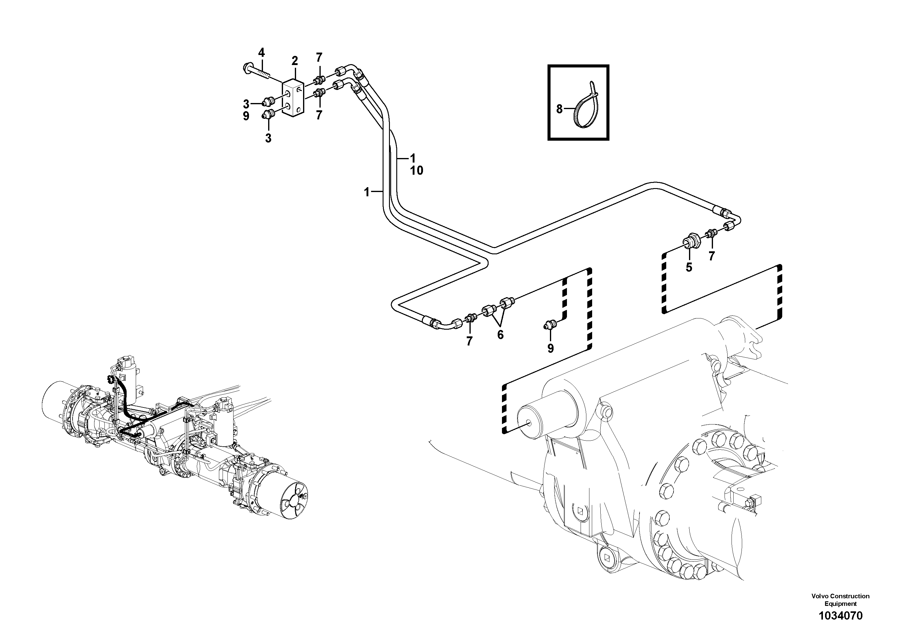 Схема запчастей Volvo EW210C - 90857 Lubricating system EW210C