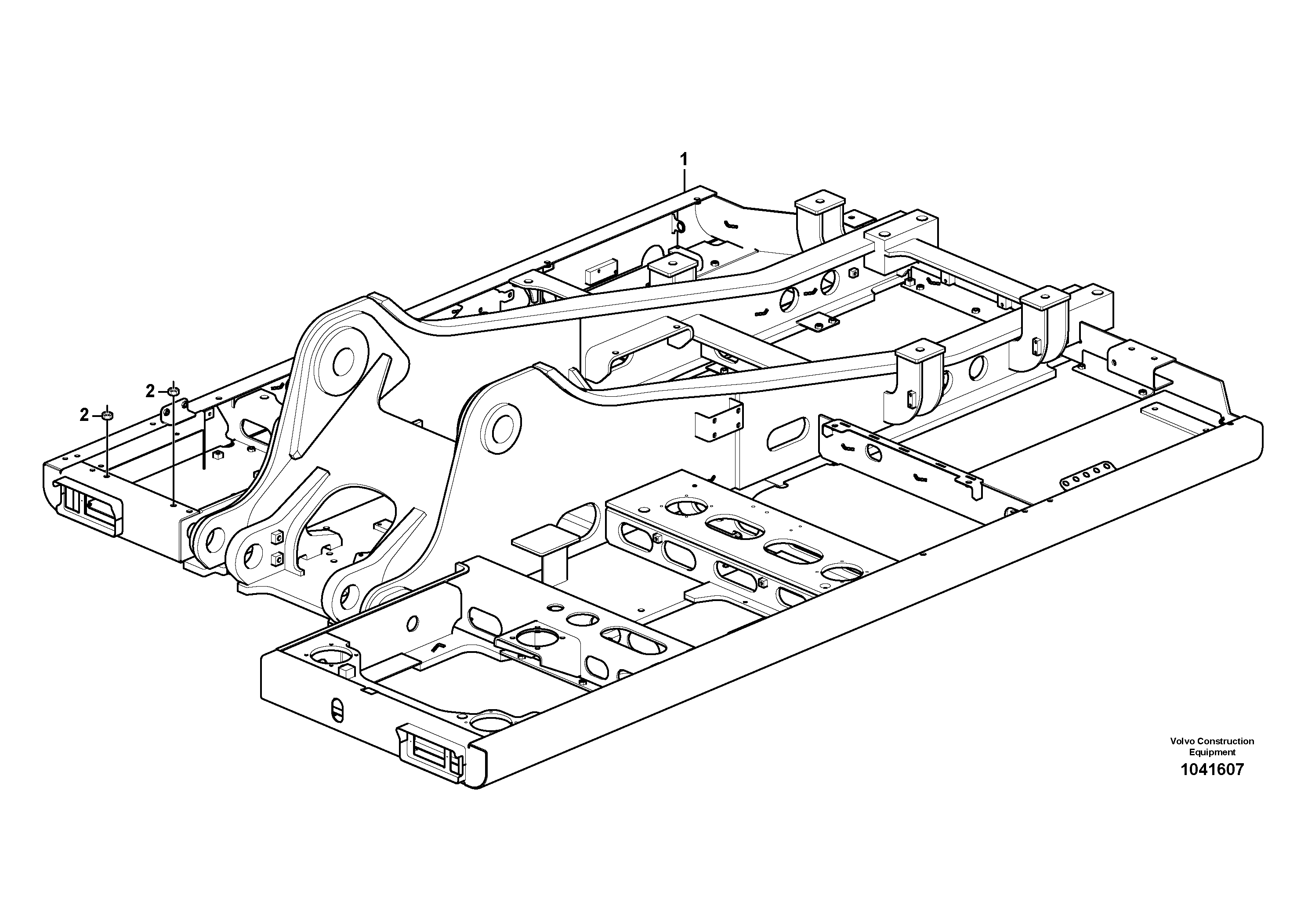 Схема запчастей Volvo EW210C - 82131 Upper frame EW210C