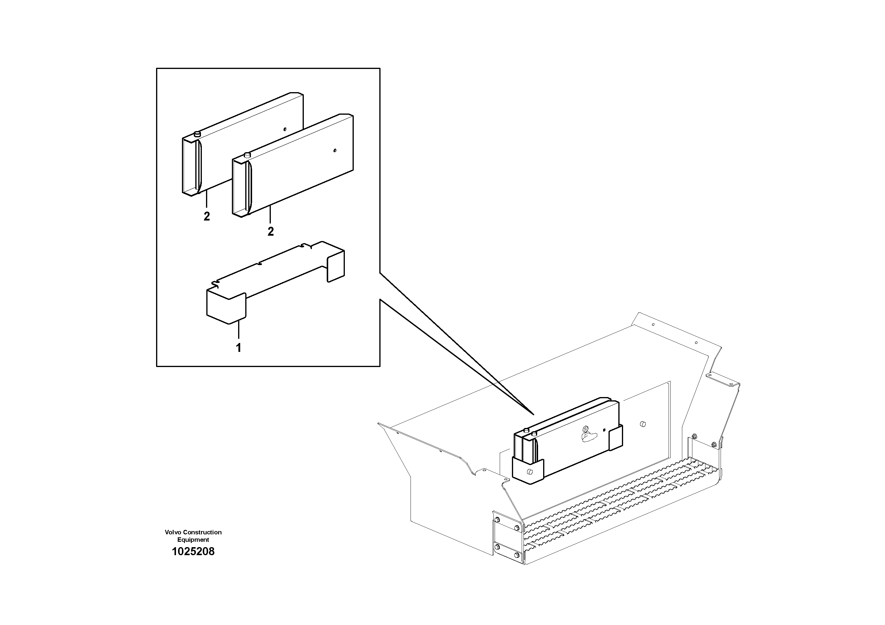 Схема запчастей Volvo EW210C - 90493 Stop block holder EW210C