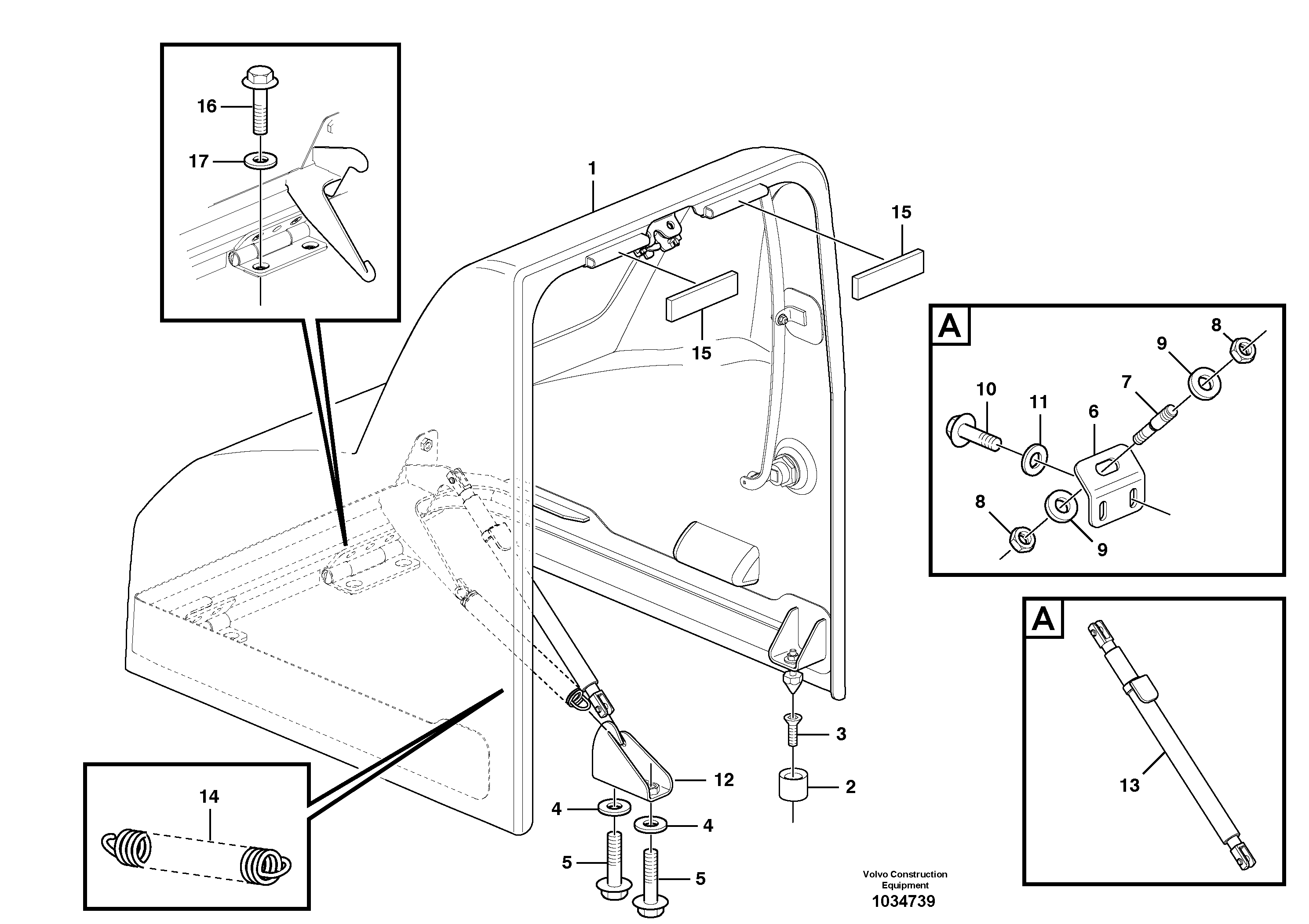 Схема запчастей Volvo EW210C - 88506 Front cover EW210C