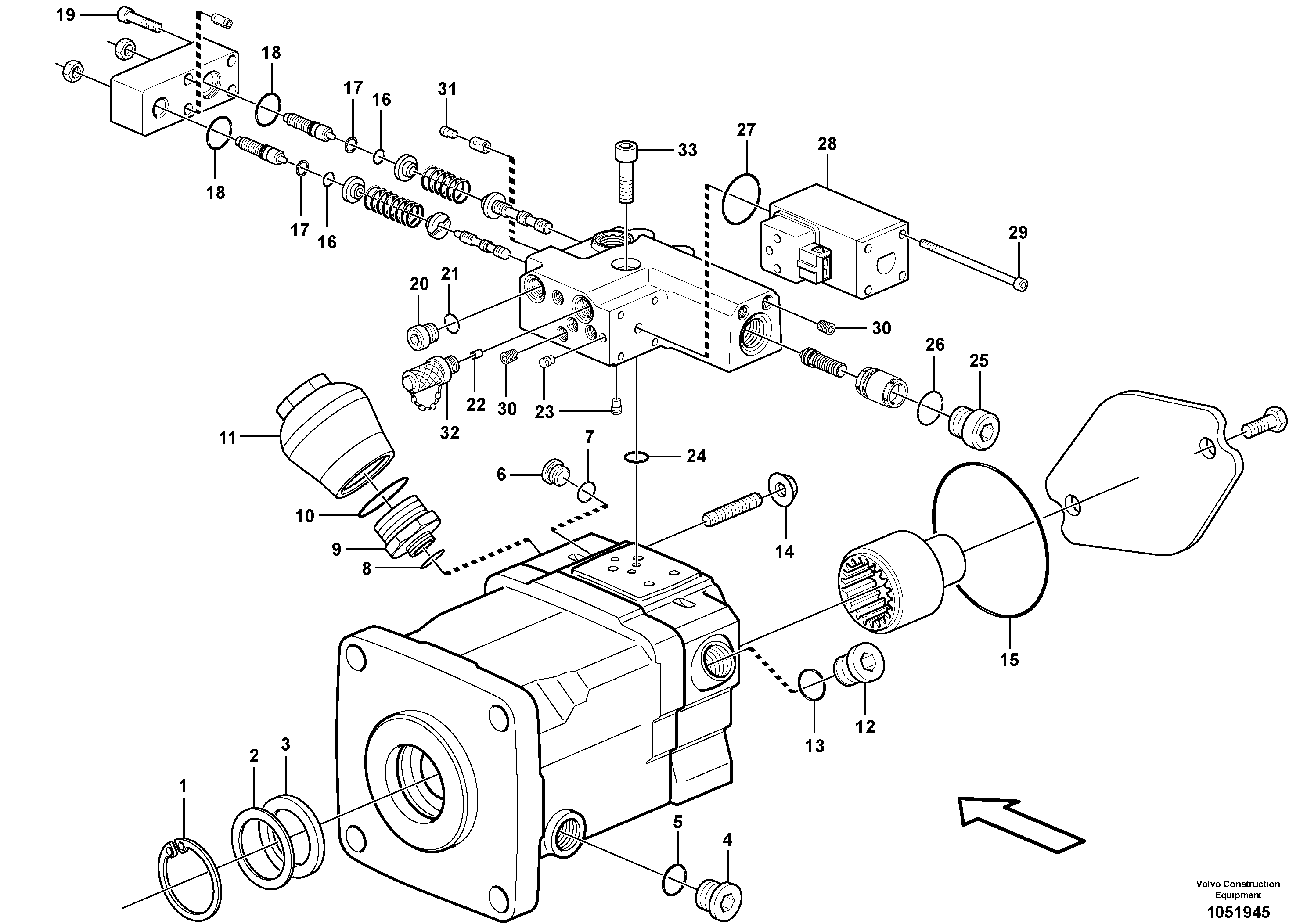 Схема запчастей Volvo EW210C - 84320 Насос EW210C