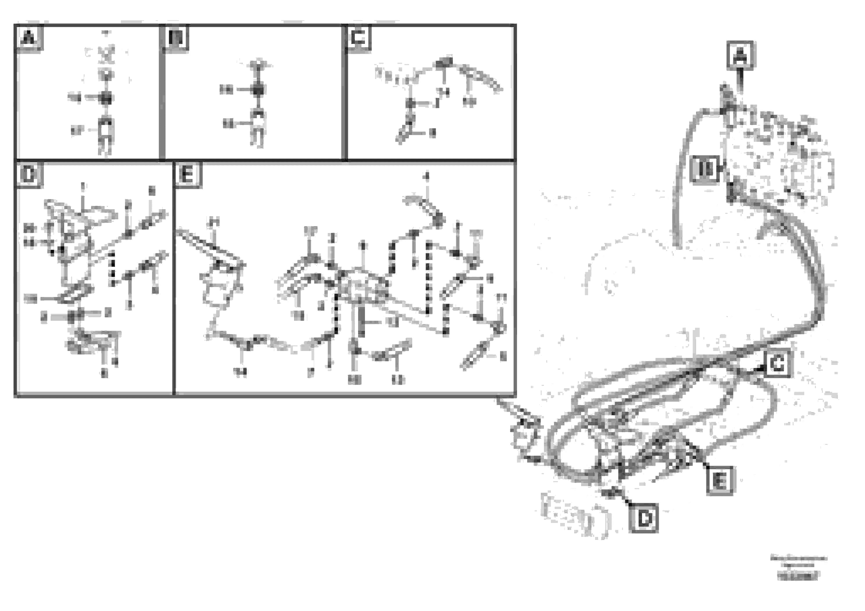 Схема запчастей Volvo EW210C - 84119 Servo system, hammer and shear EW210C