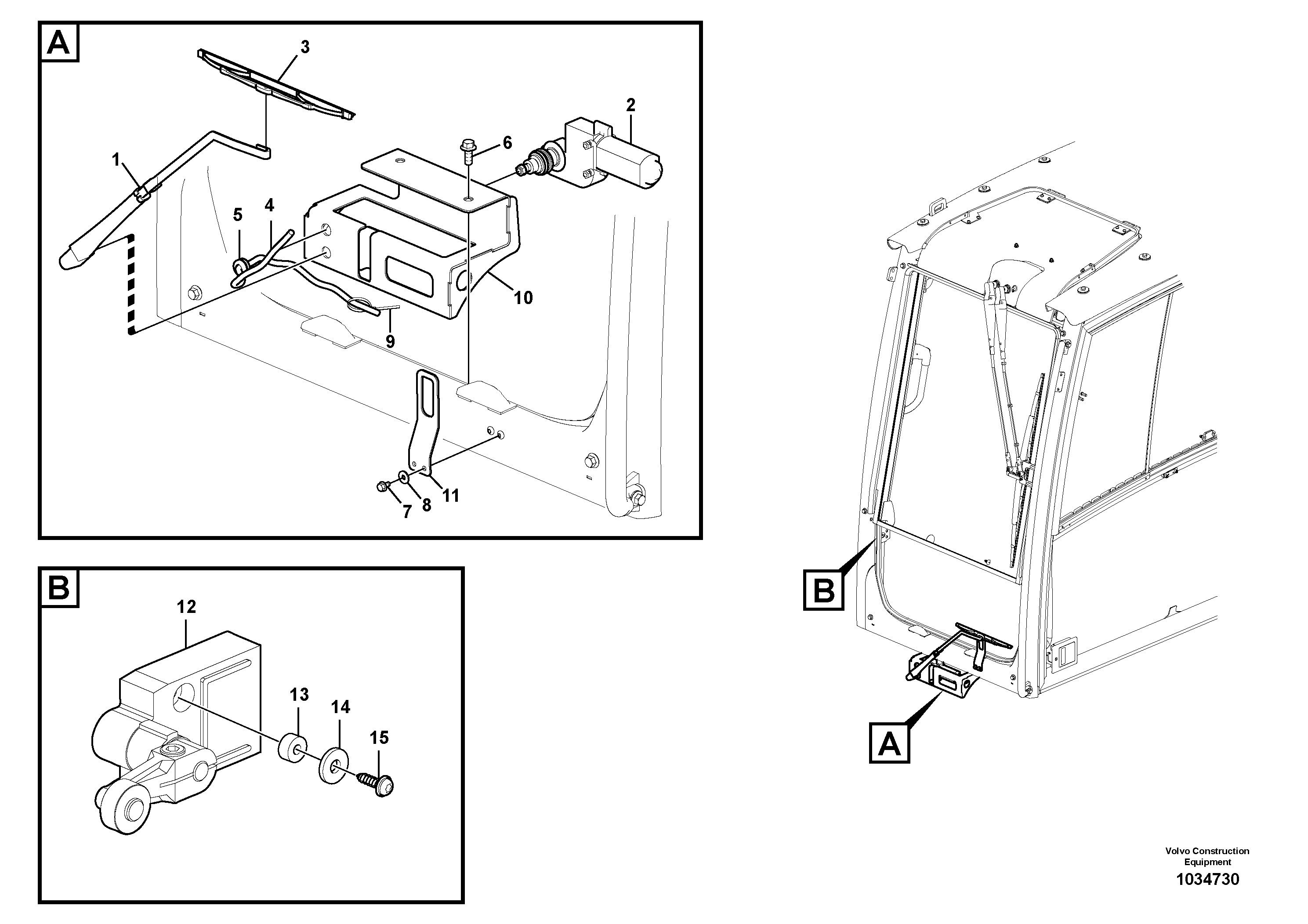 Схема запчастей Volvo EW210C - 100519 Lower wiper EW210C