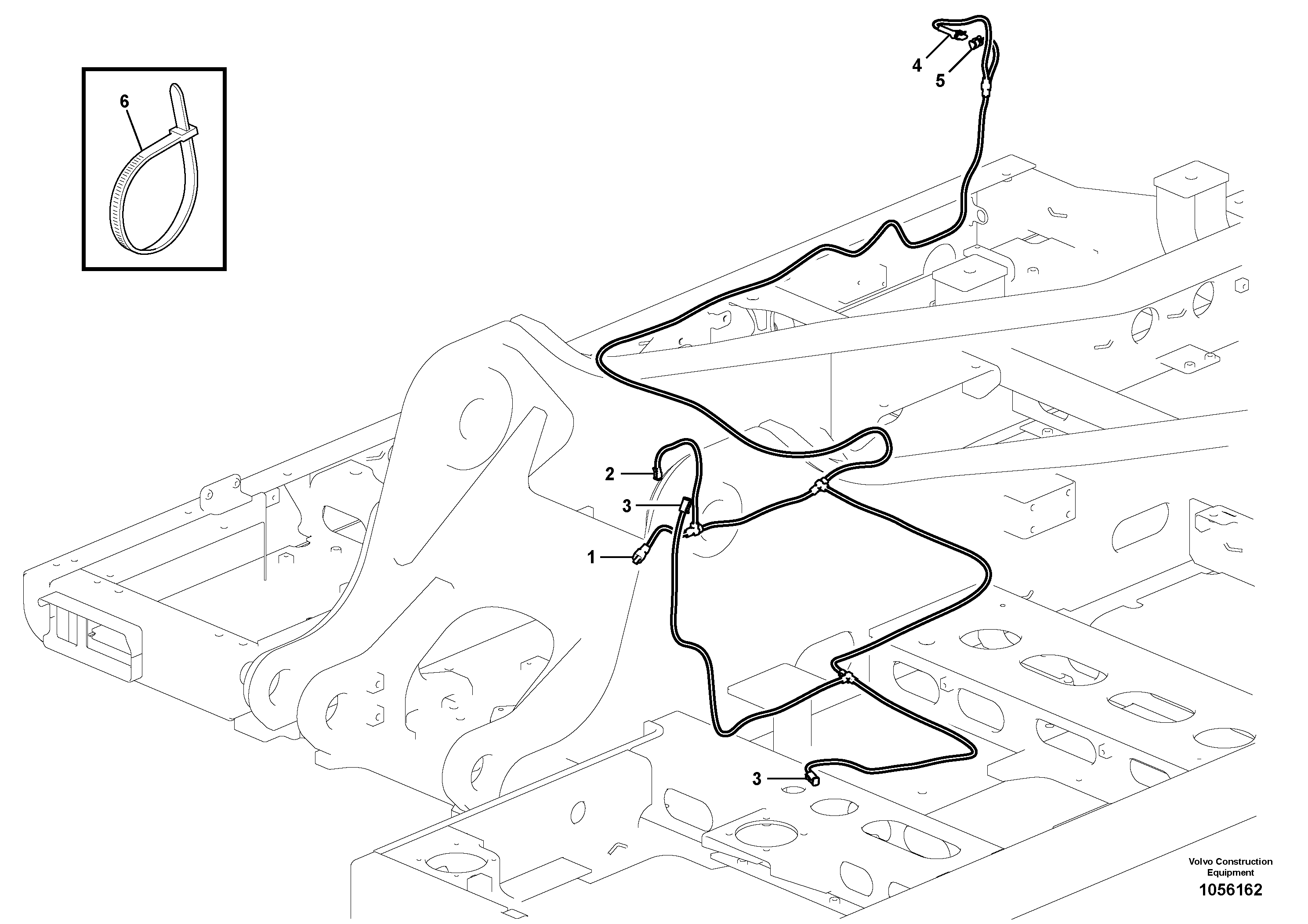 Схема запчастей Volvo EW210C - 85800 Cable harness, extension EW210C