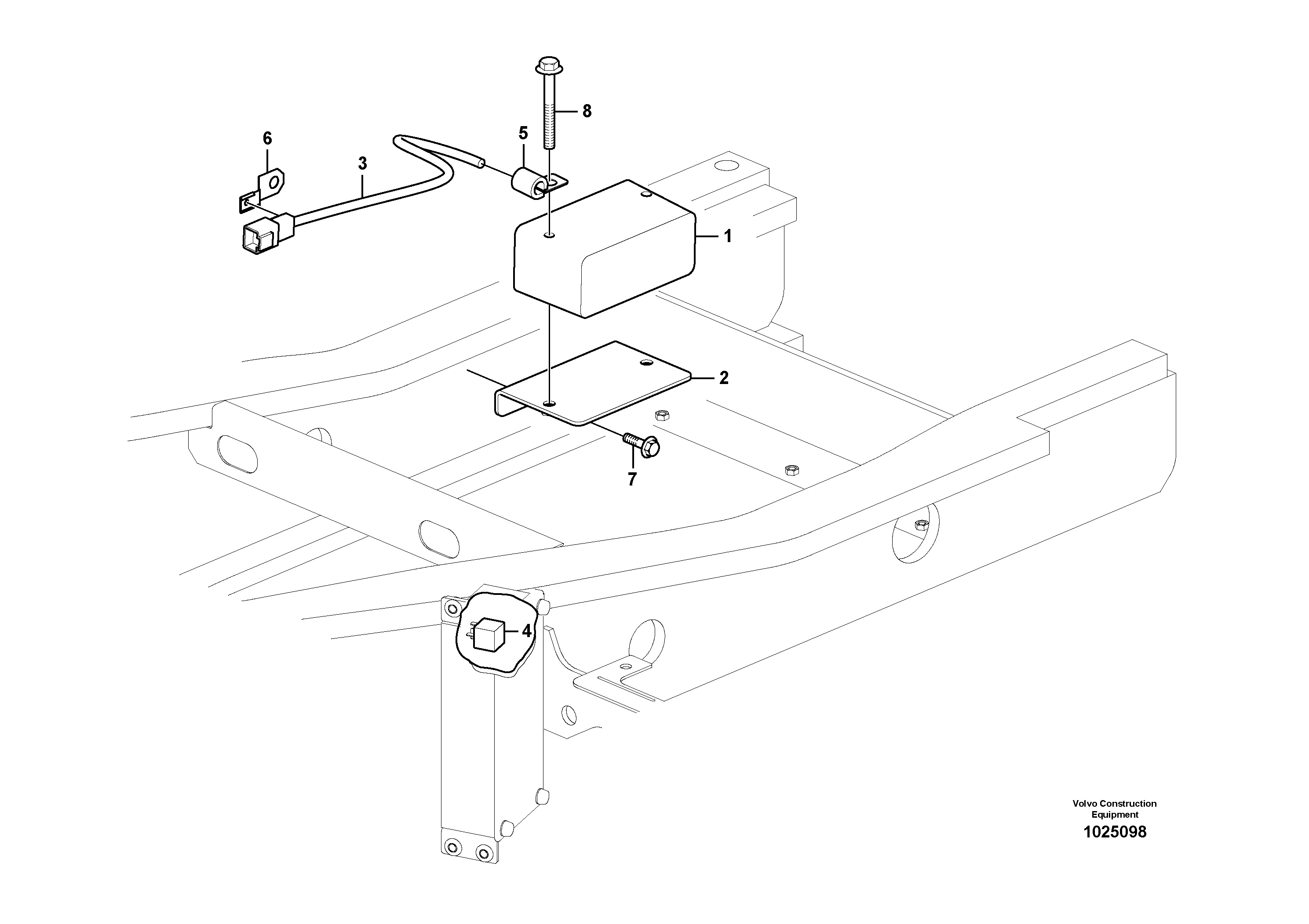 Схема запчастей Volvo EC290C - 61342 Back-up warning unit EC290C
