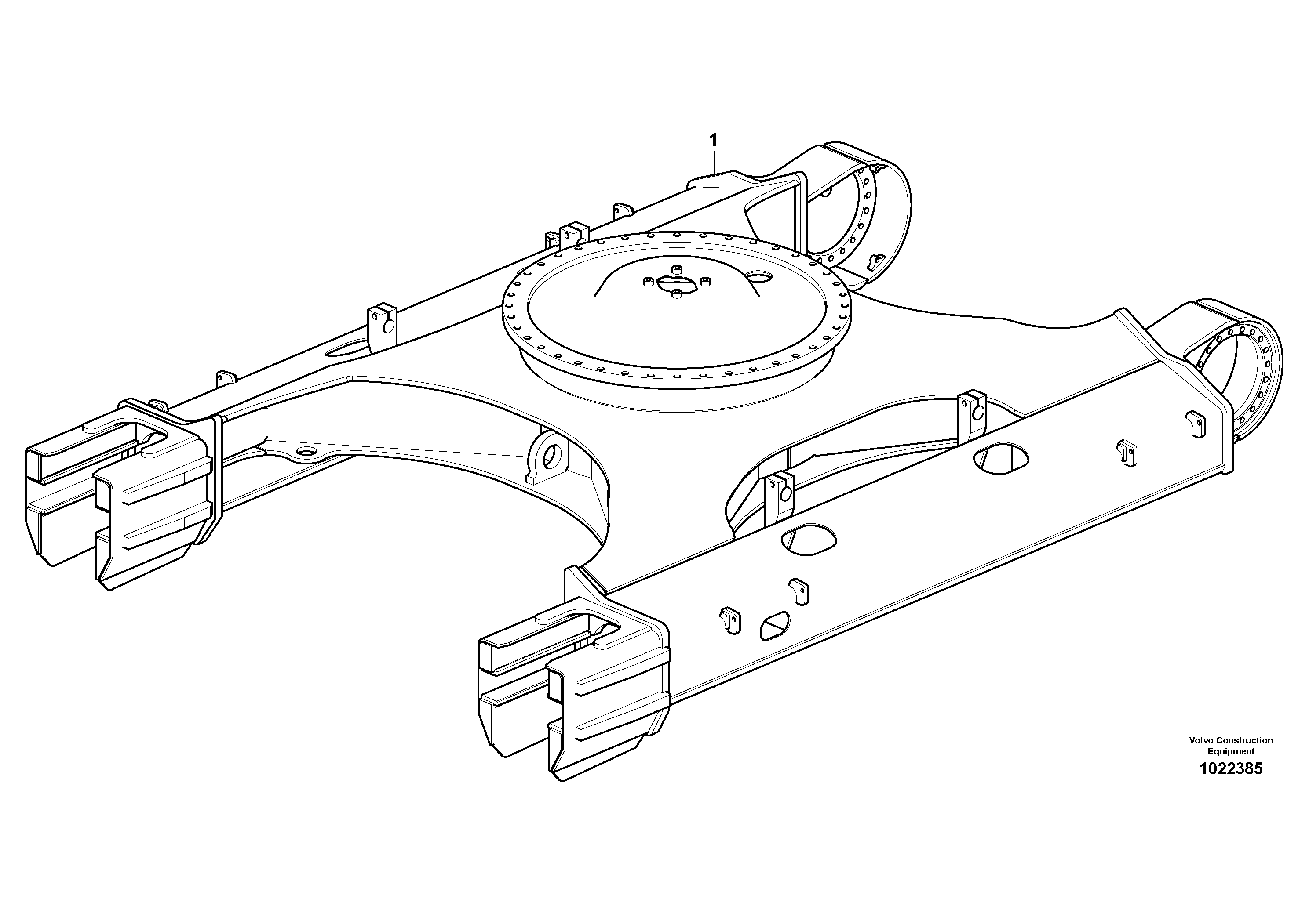 Схема запчастей Volvo EC290C - 73497 Рама экскаватора (ходовой части, шасси) EC290C