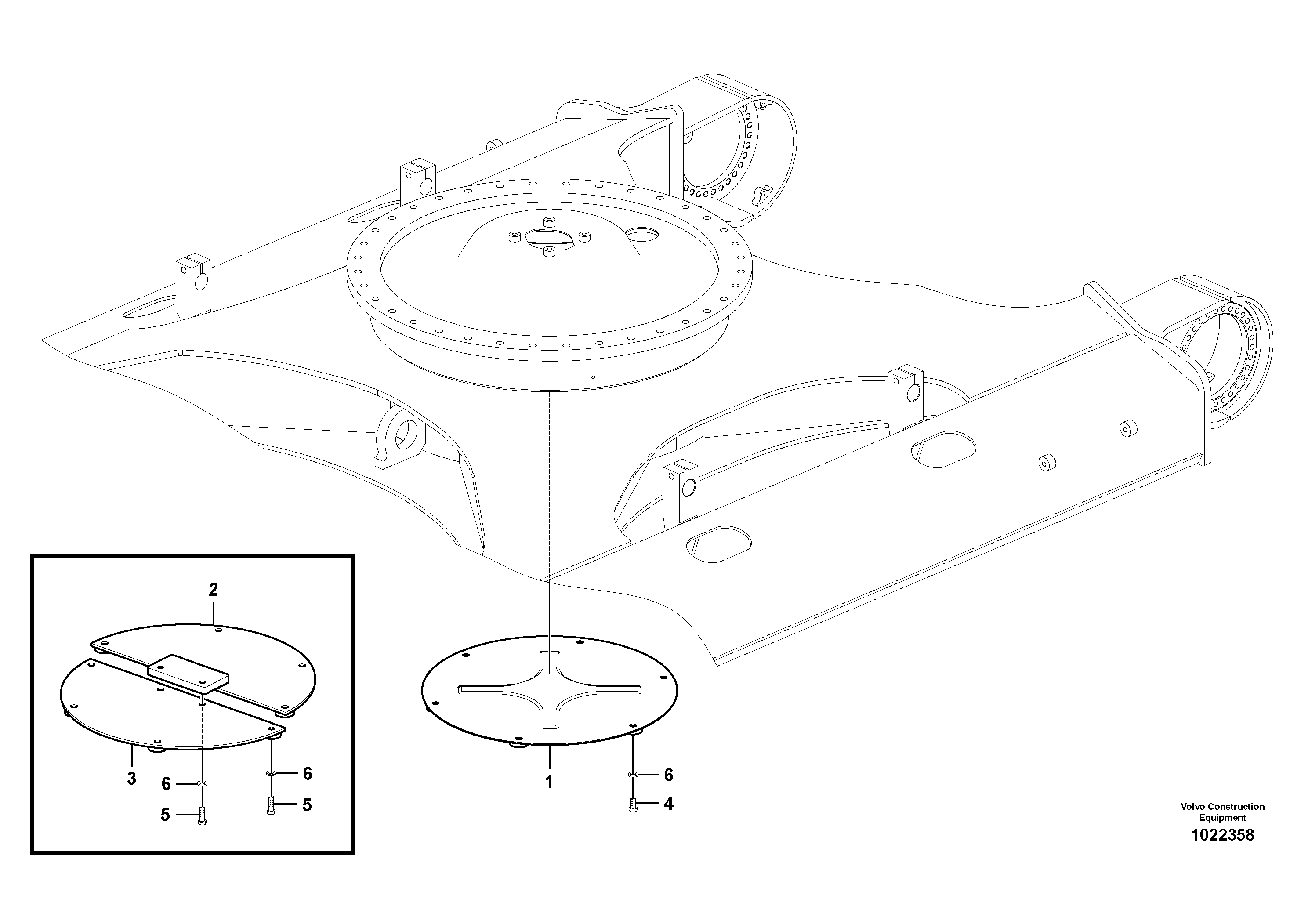 Схема запчастей Volvo EC360C - 10047 Protecting plate EC360C