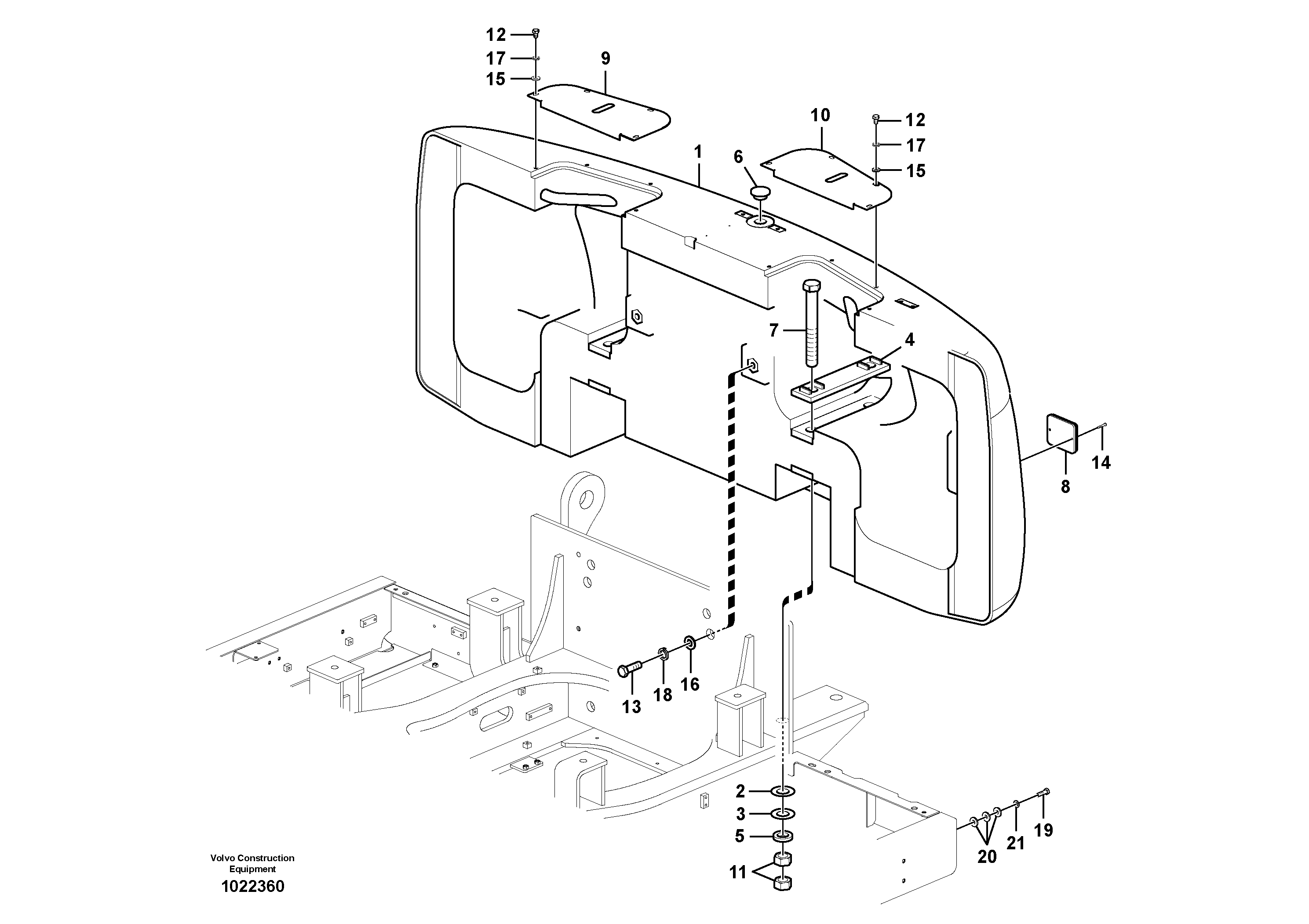 Схема запчастей Volvo EC360C - 42895 Противовесы EC360C