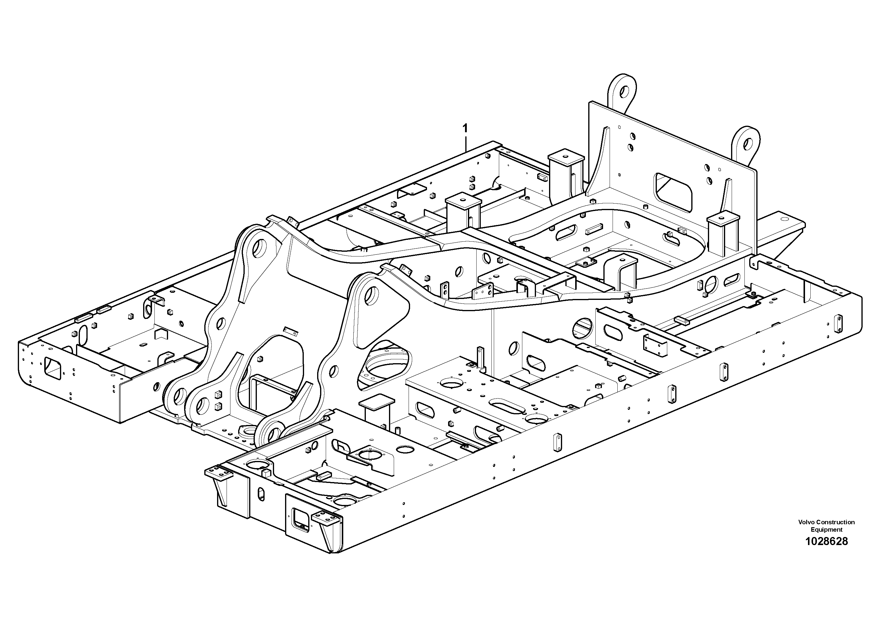Схема запчастей Volvo EC360C - 62370 Upper frame EC360C