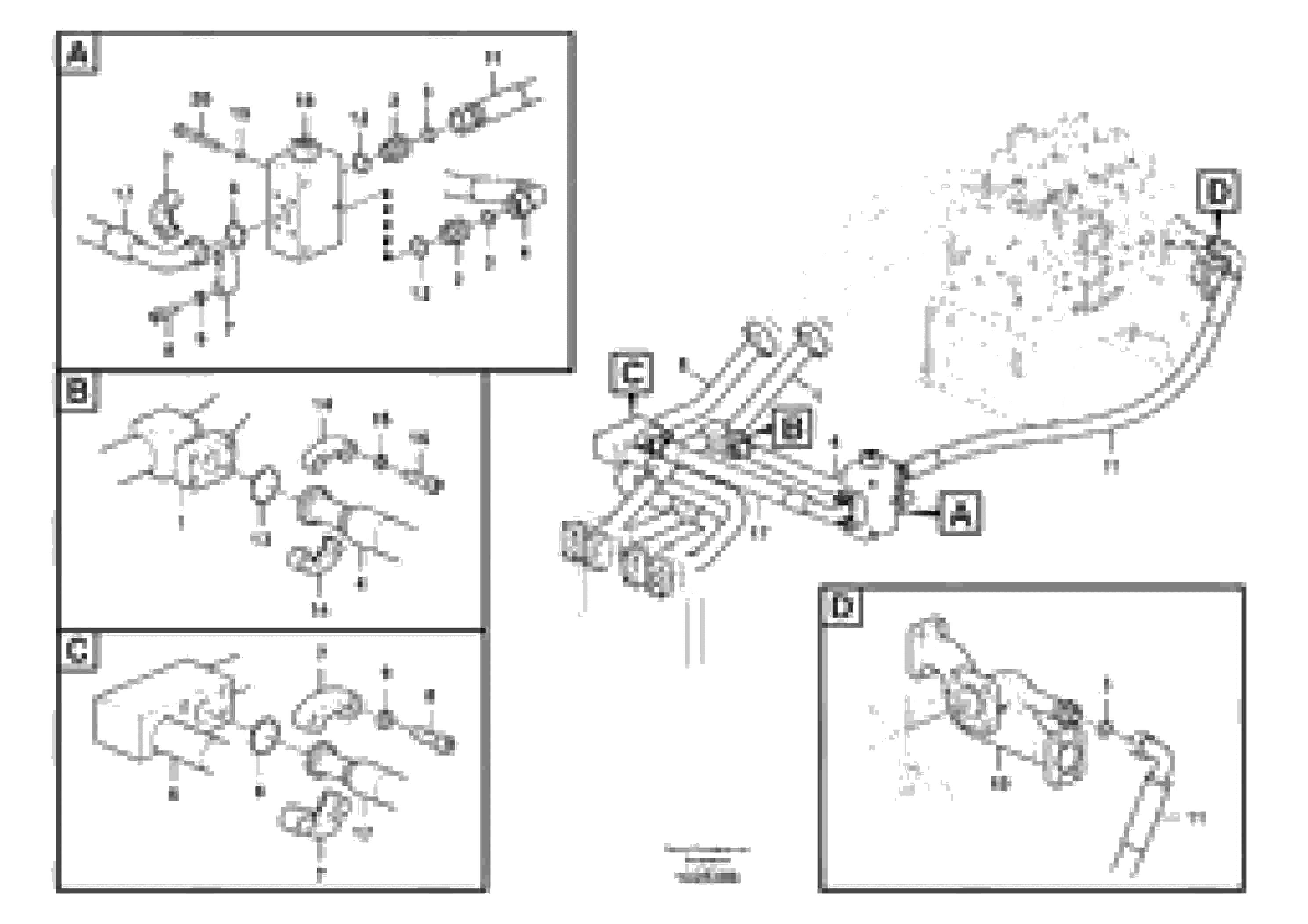 Схема запчастей Volvo EC360C - 29012 Hydraulic system, control valve to boom and swing EC360C