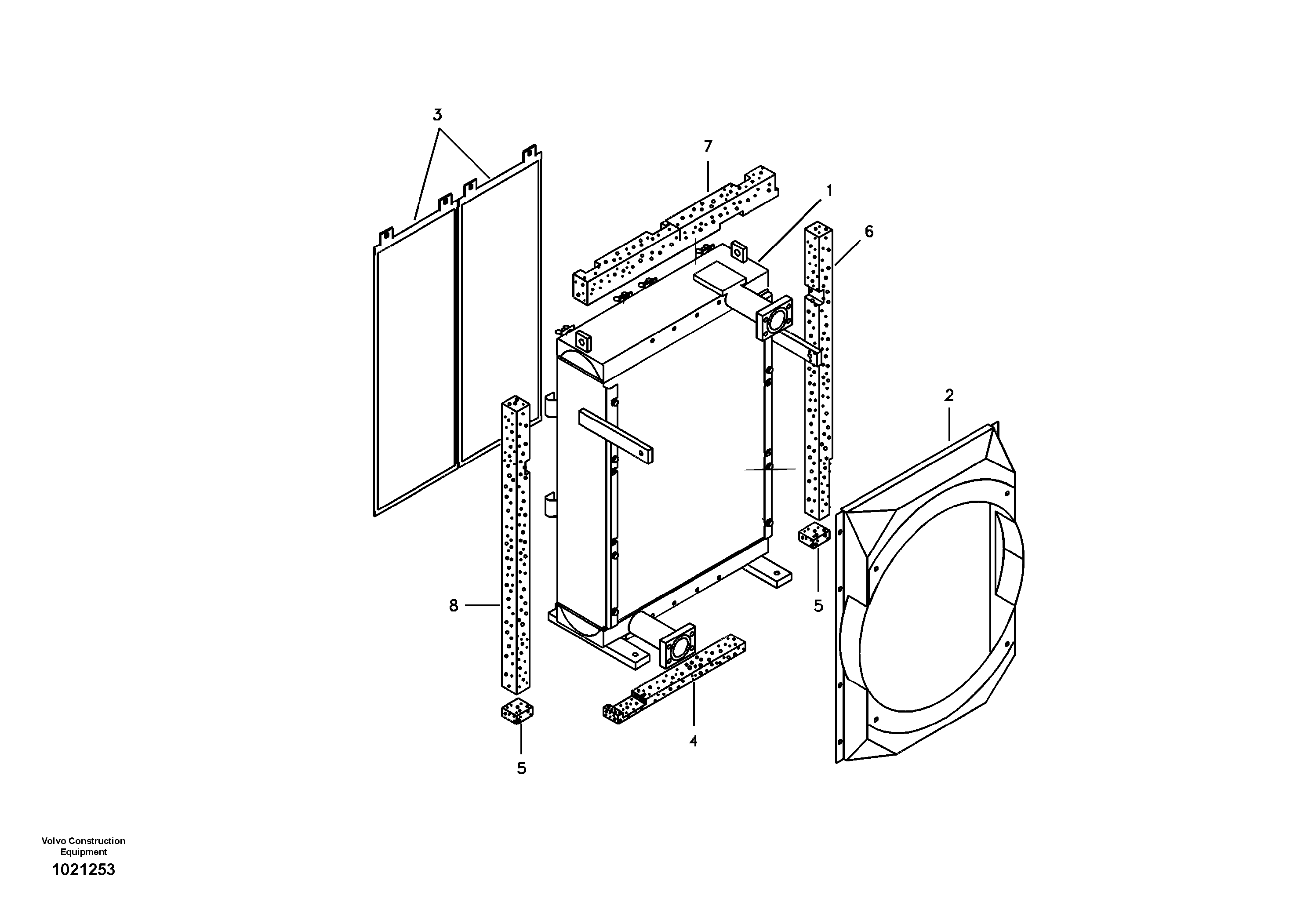 Схема запчастей Volvo EC360C - 97611 Hydraulic system, oil cooler EC360C