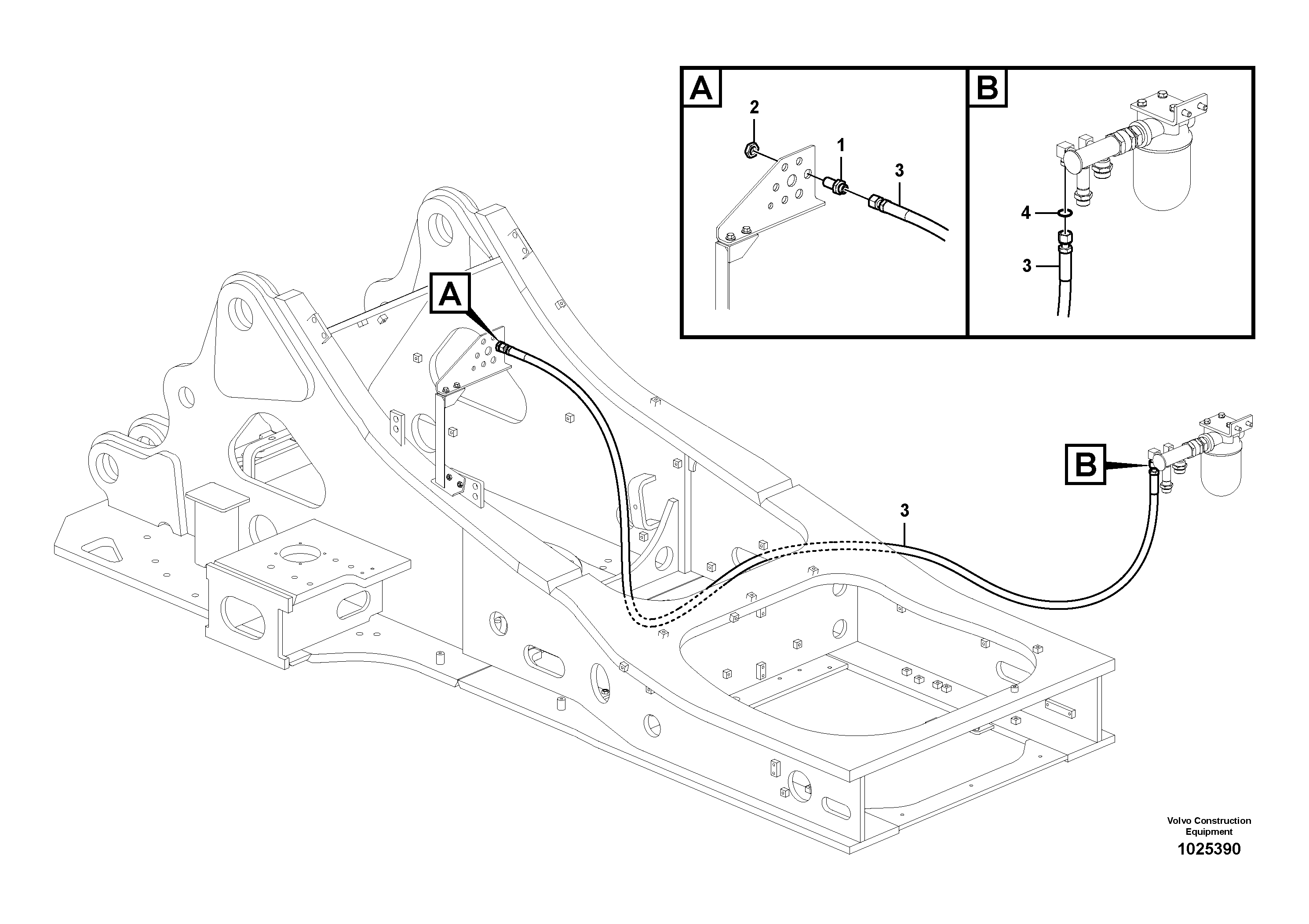 Схема запчастей Volvo EC360C - 40871 Working Hydraulic, Oil Leak On Upper Frame EC360C