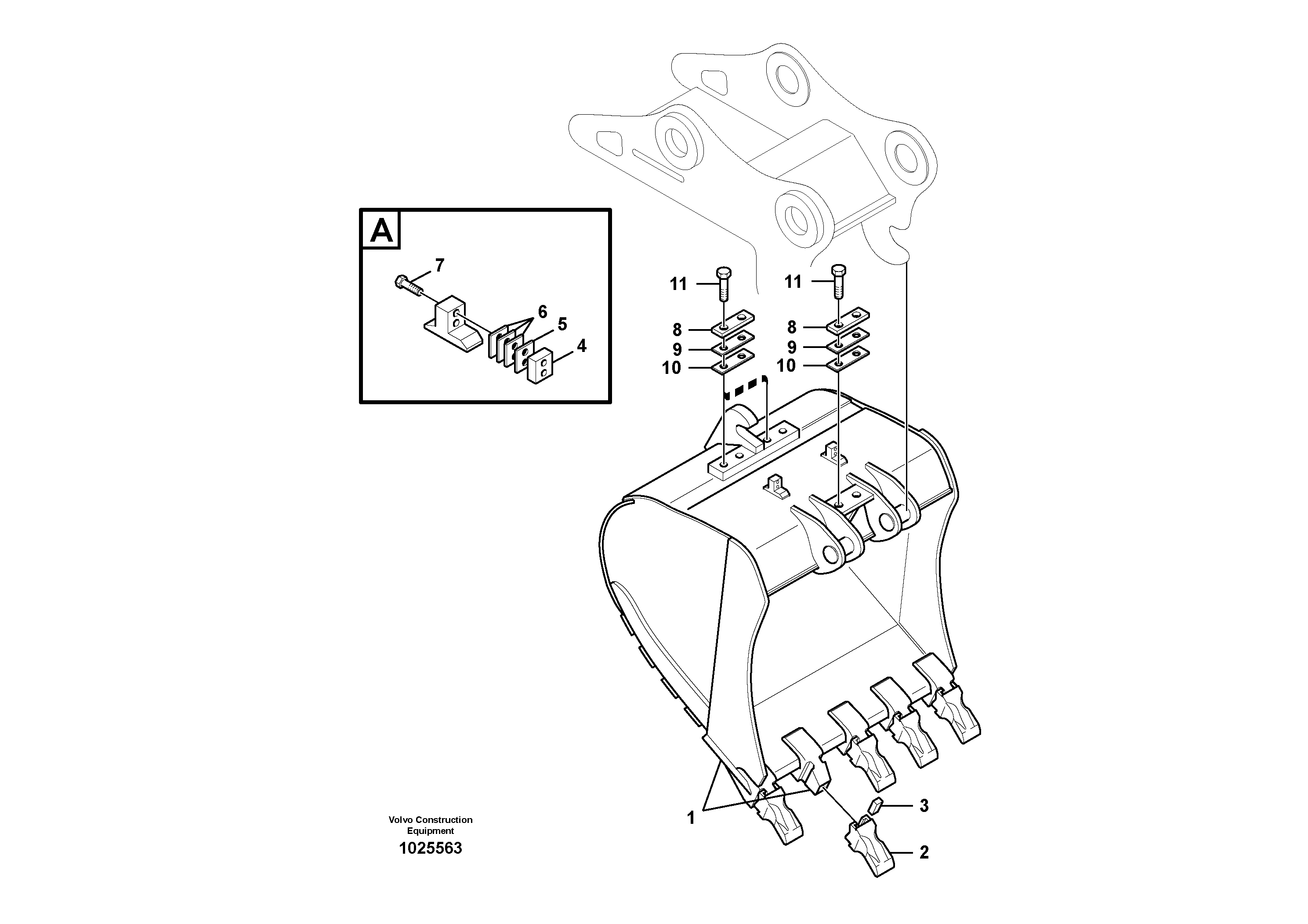 Схема запчастей Volvo EC360C - 34120 Buckets for Quickfit EC360C