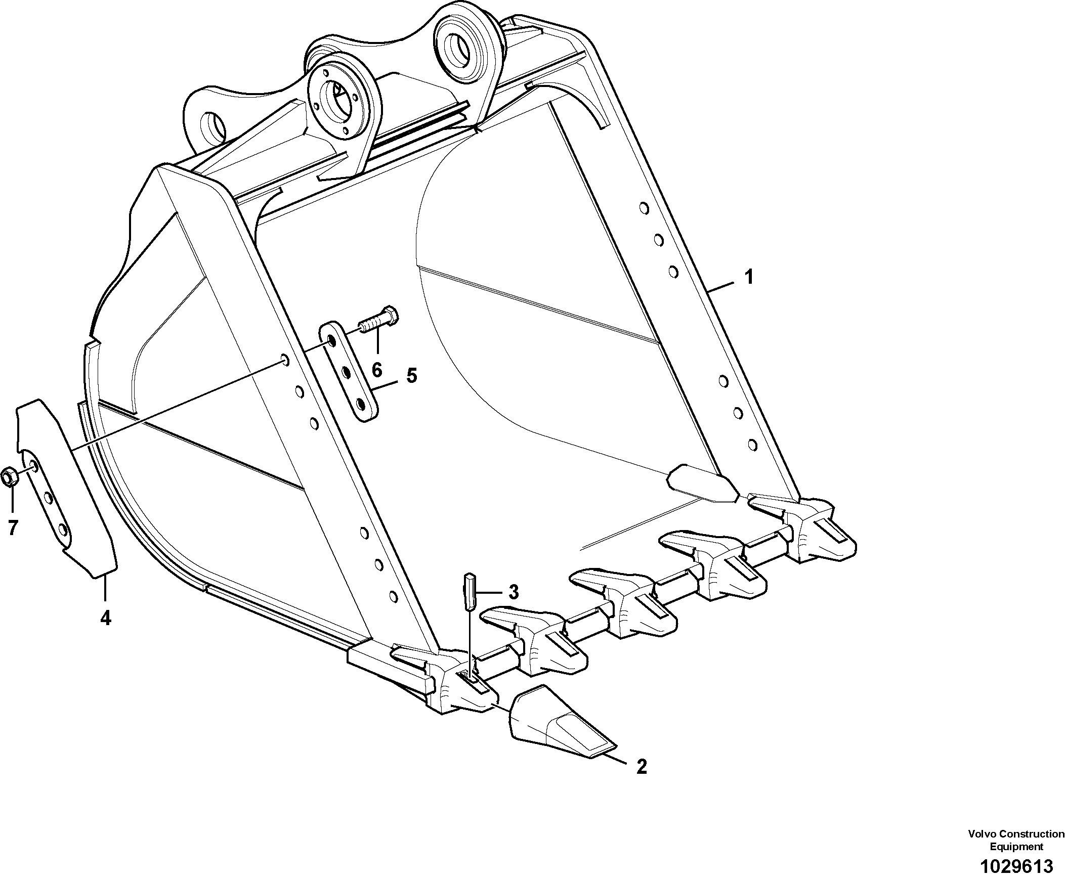 Схема запчастей Volvo EC360C - 42899 Ковш EC360C