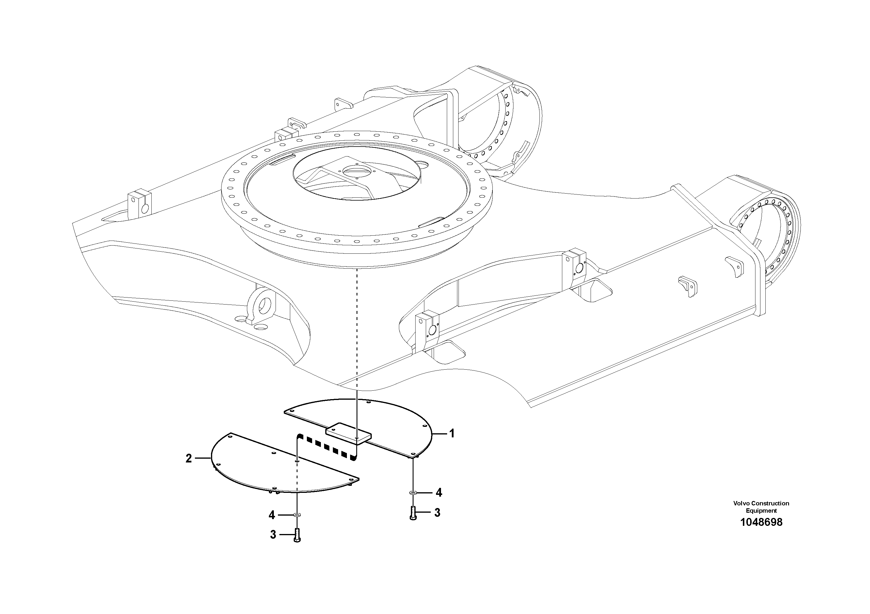 Схема запчастей Volvo EC360C - 61620 Protecting plate EC360CHR HIGH REACH DEMOLITION
