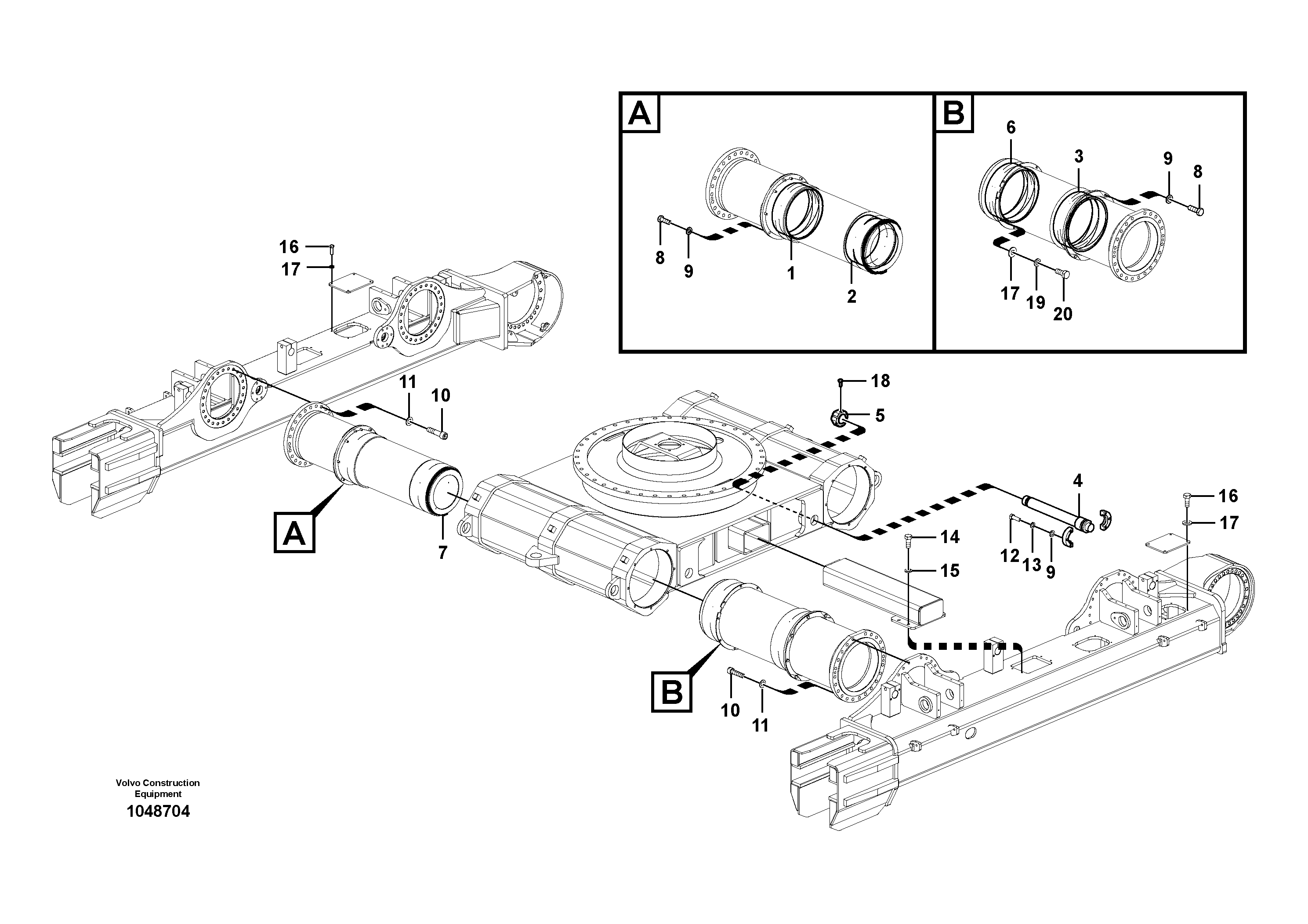 Схема запчастей Volvo EC360C - 81308 Undercarriage Frame, Retractable EC360CHR HIGH REACH DEMOLITION