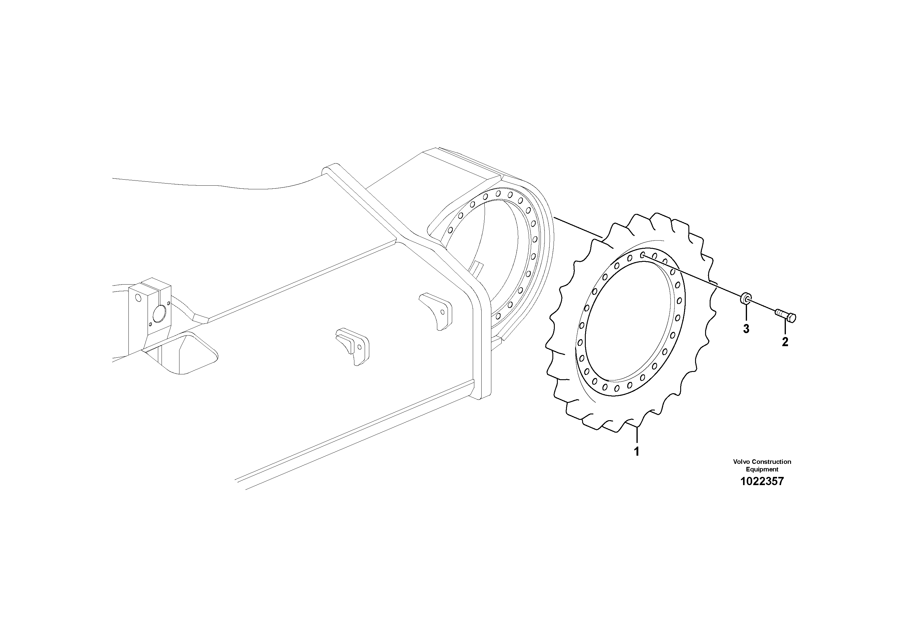 Схема запчастей Volvo EC360C - 57244 Звездочка EC360CHR HIGH REACH DEMOLITION