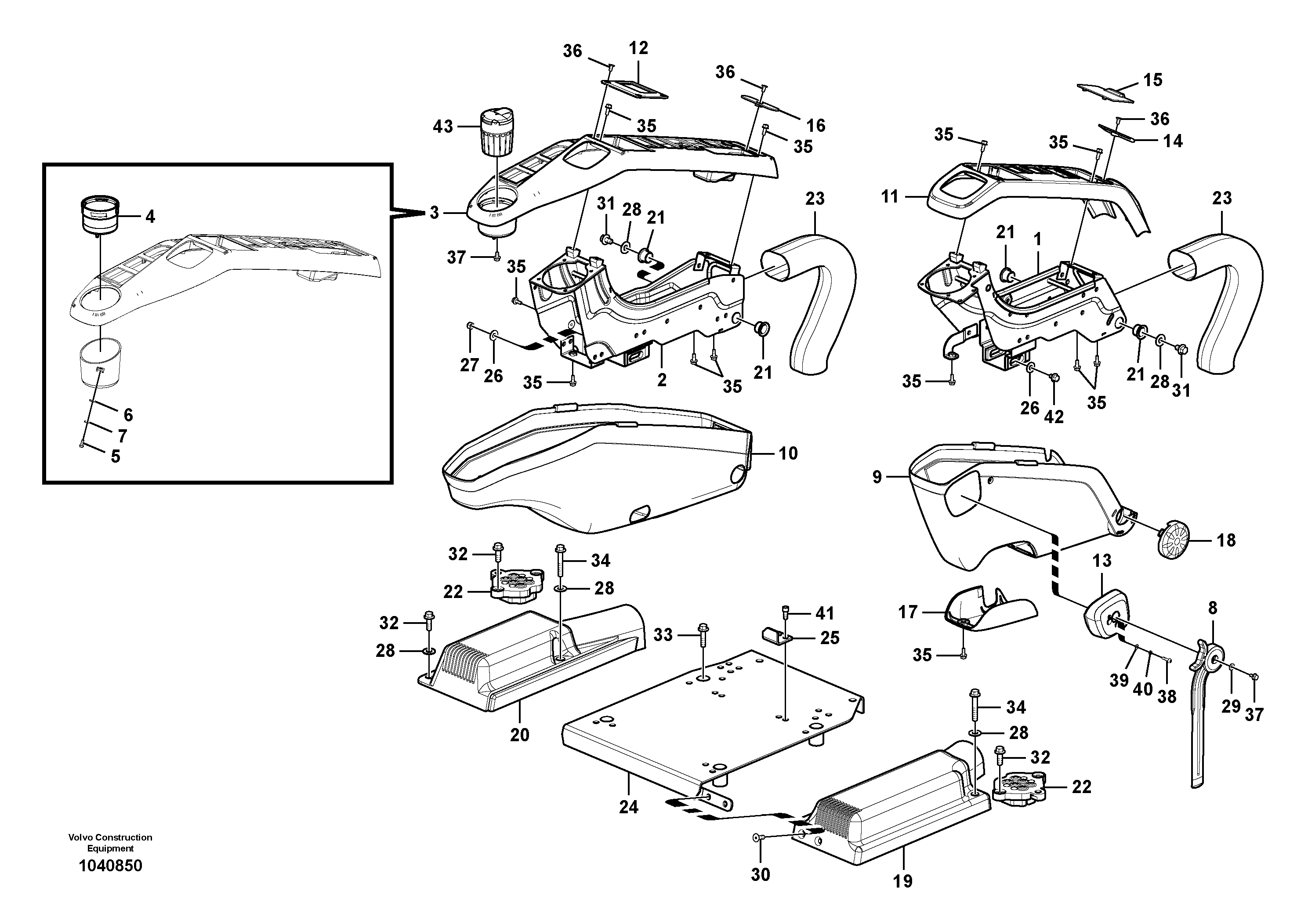 Схема запчастей Volvo EC360C - 32198 Instrument panel, control panel EC360CHR HIGH REACH DEMOLITION