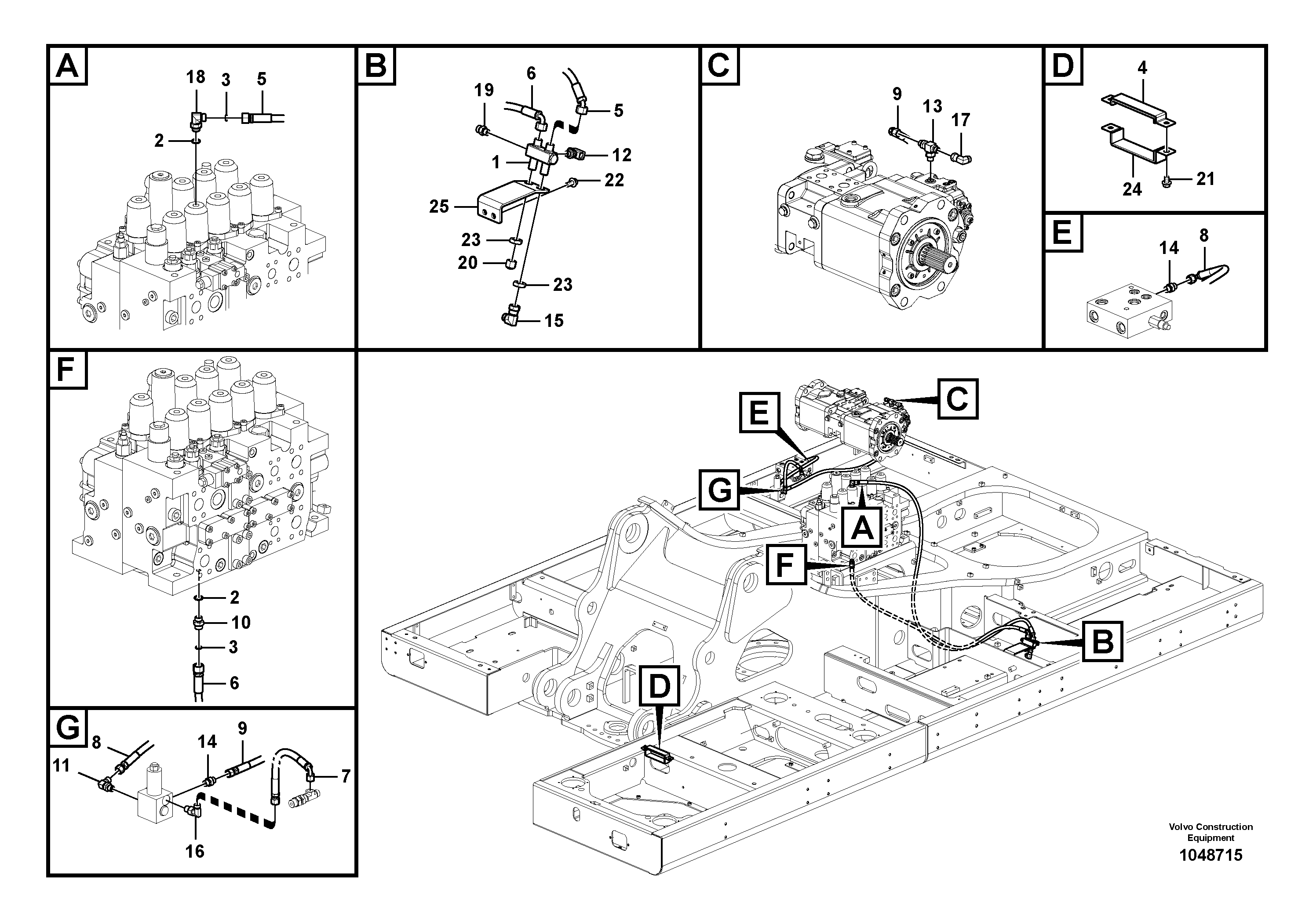 Схема запчастей Volvo EC360C - 52388 Servo system, hammer and shear EC360CHR HIGH REACH DEMOLITION