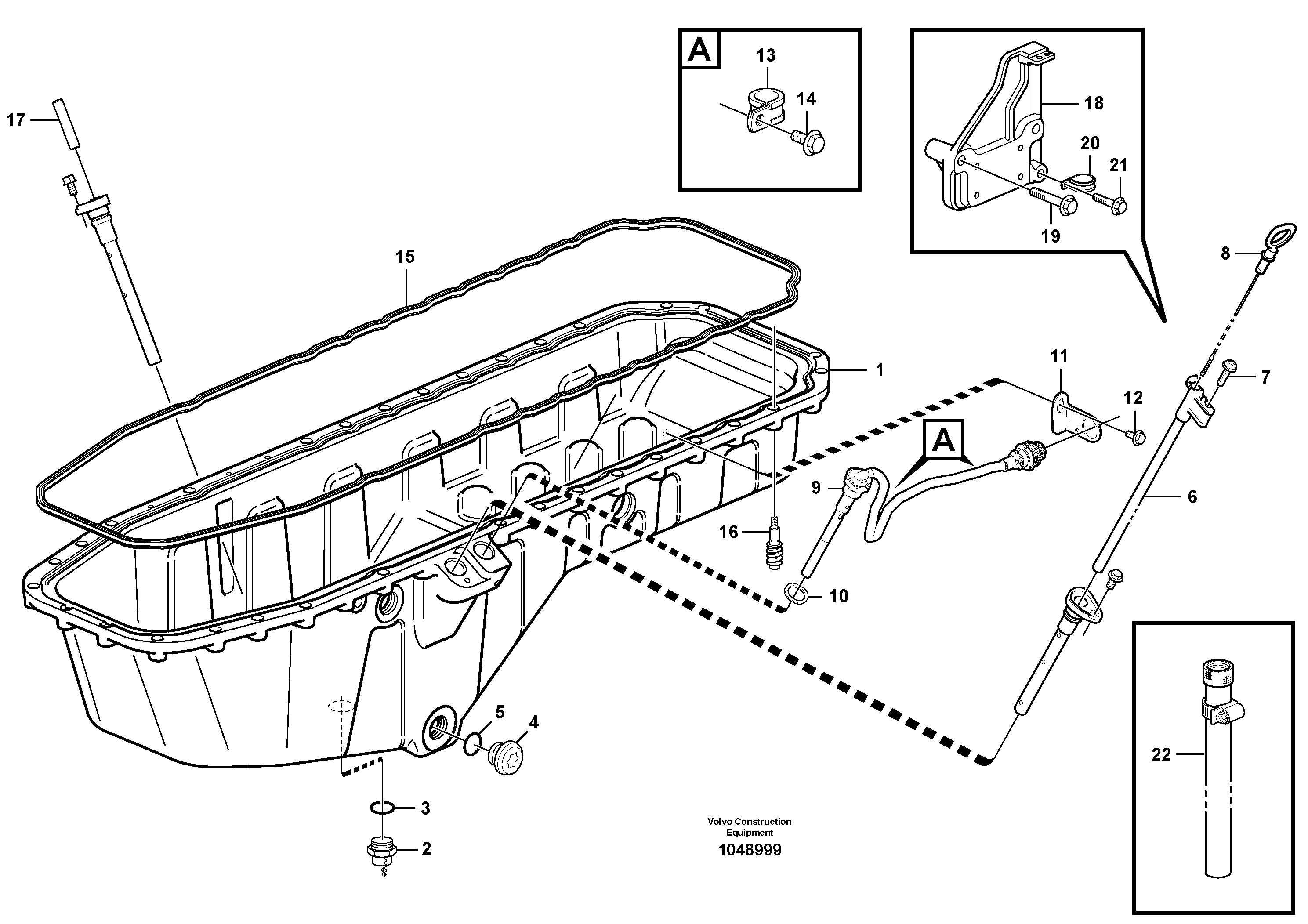 Схема запчастей Volvo EC360C - 56632 Oil sump with mounting parts EC360CHR HIGH REACH DEMOLITION
