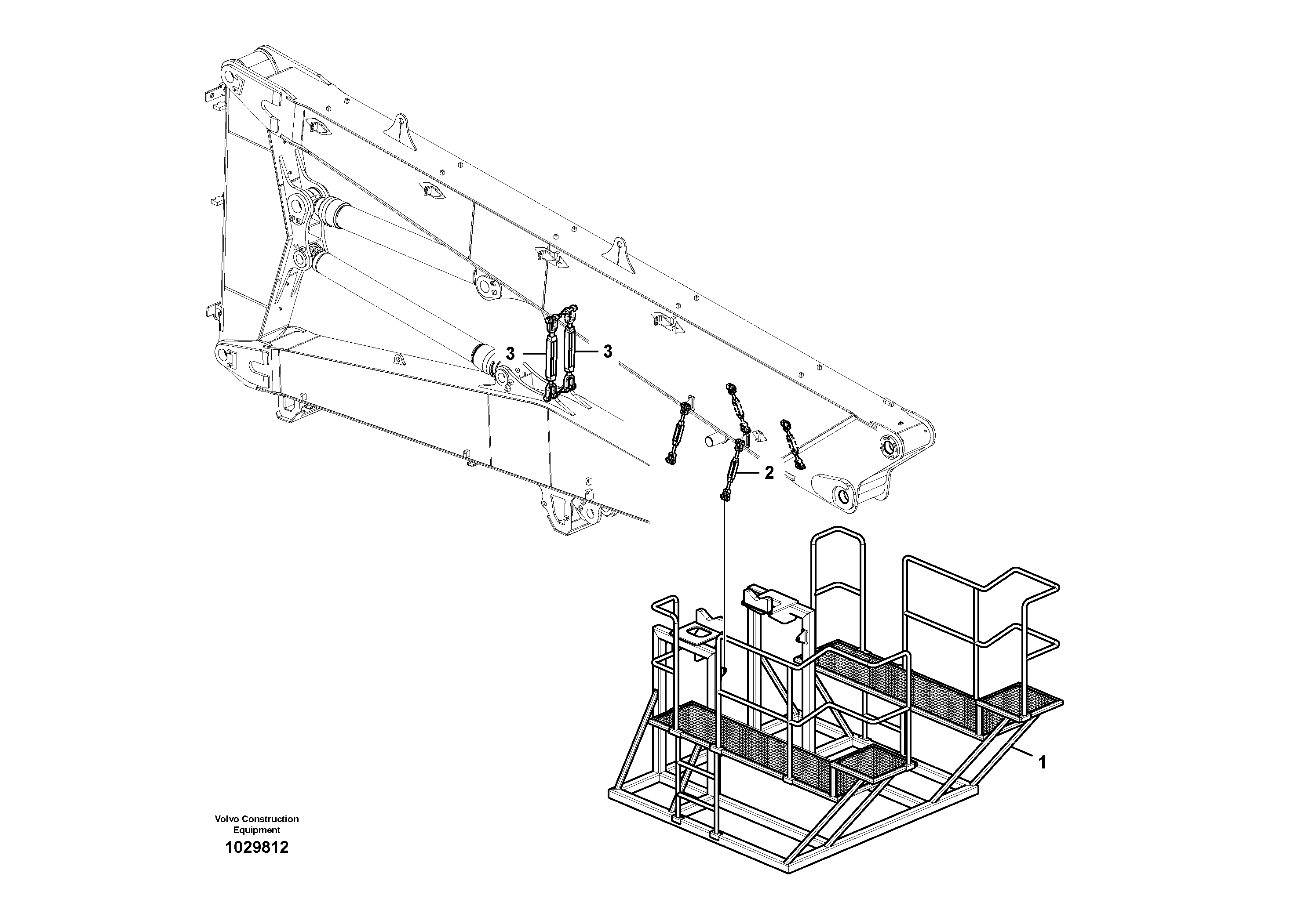 Схема запчастей Volvo EC360C - 90912 Cradle for digging boom EC360CHR HIGH REACH DEMOLITION