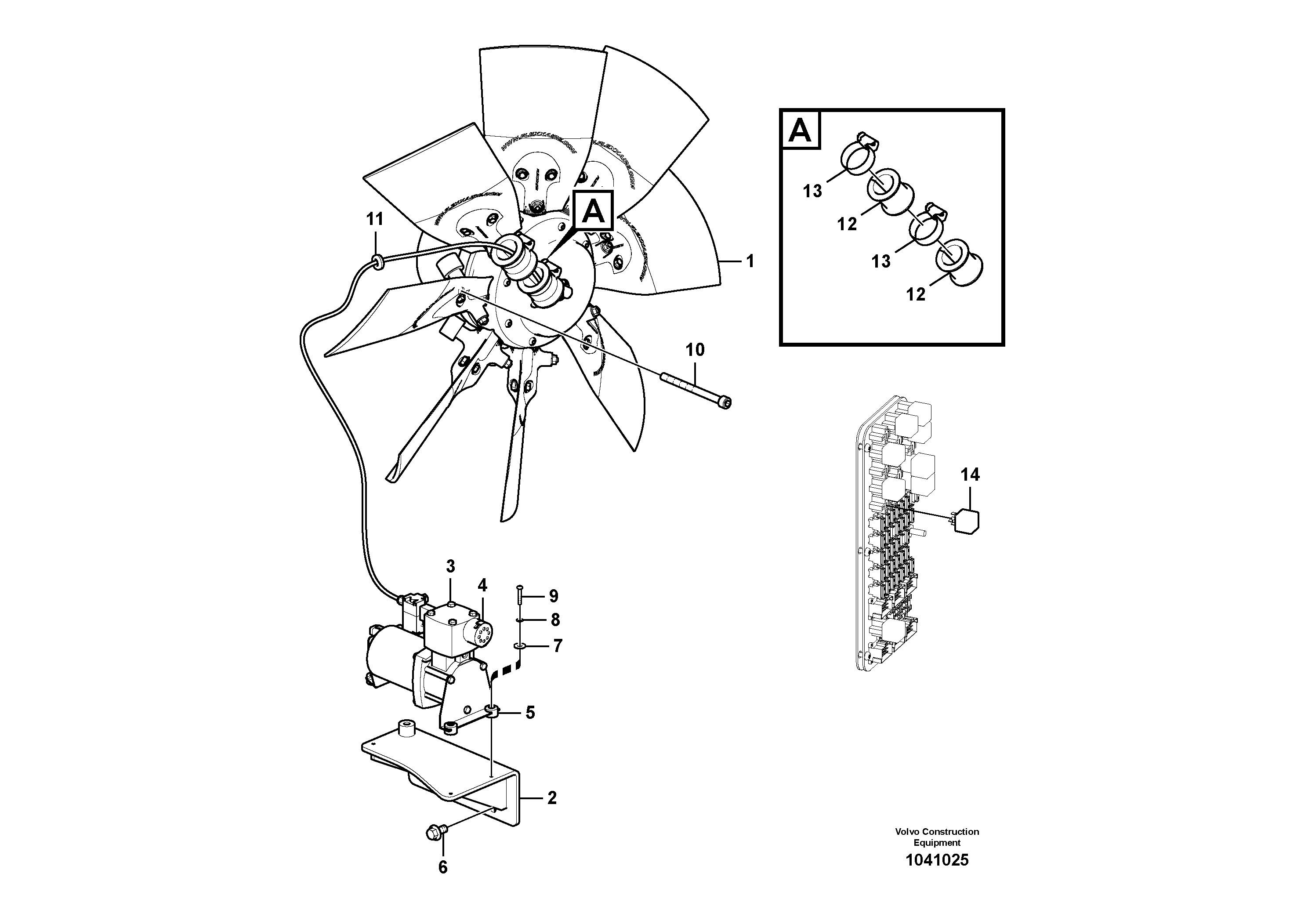Схема запчастей Volvo EC360C - 61359 Reversible fan EC360CHR HIGH REACH DEMOLITION
