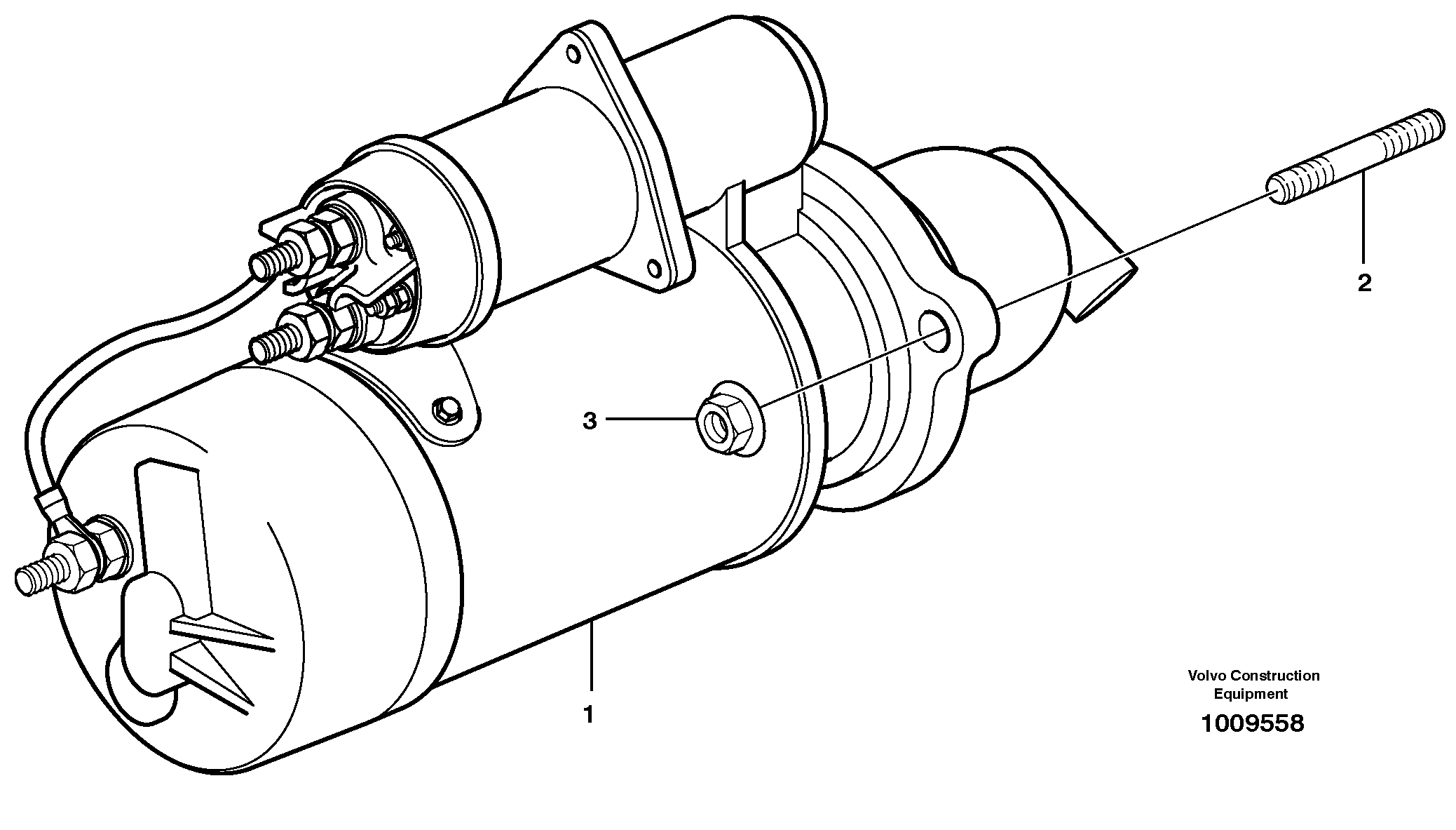Схема запчастей Volvo EC360C - 55802 Starter motor with assembling details EC360CHR HIGH REACH DEMOLITION