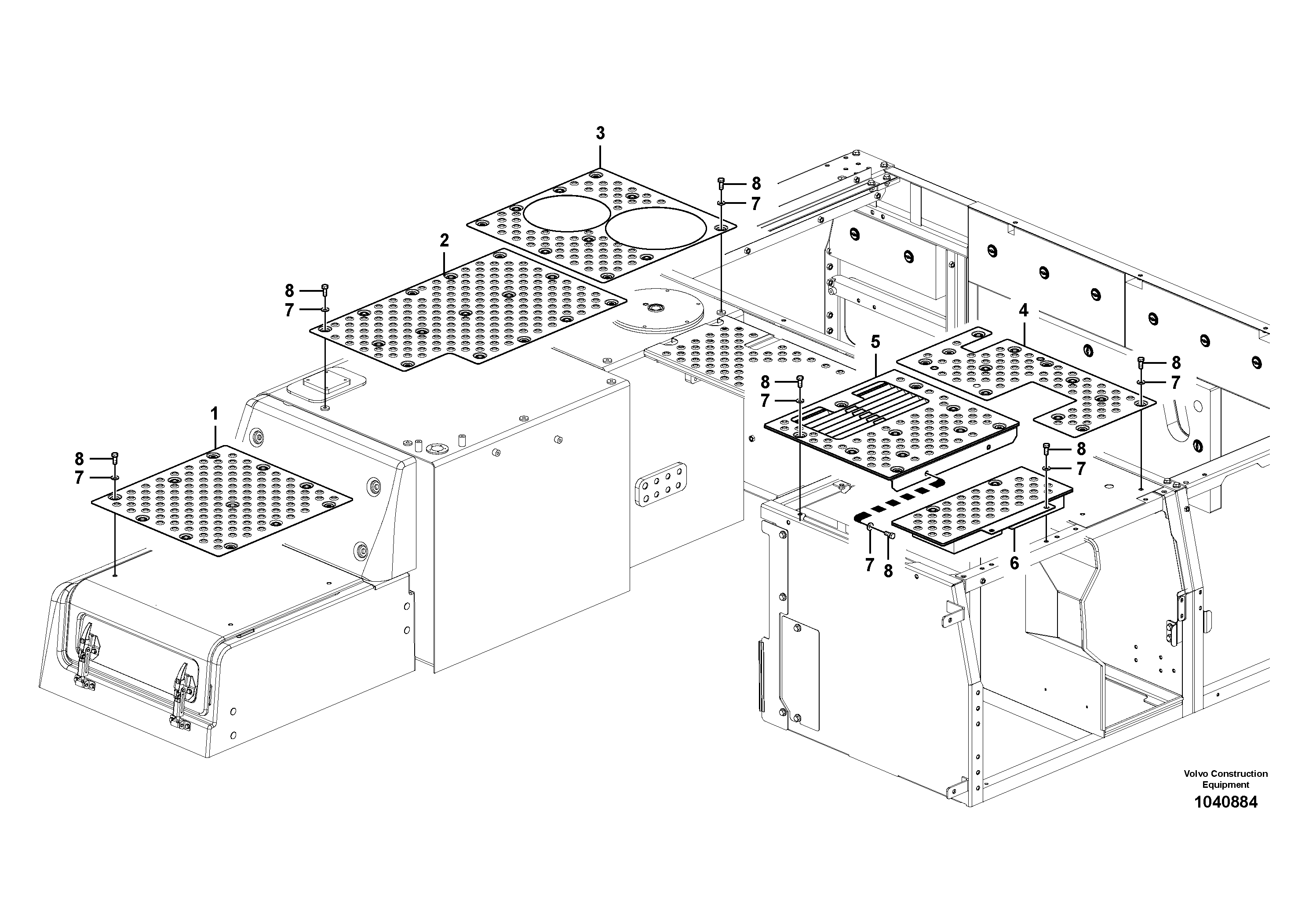 Схема запчастей Volvo EC360C - 95855 Anti slip EC360C S/N 115001-