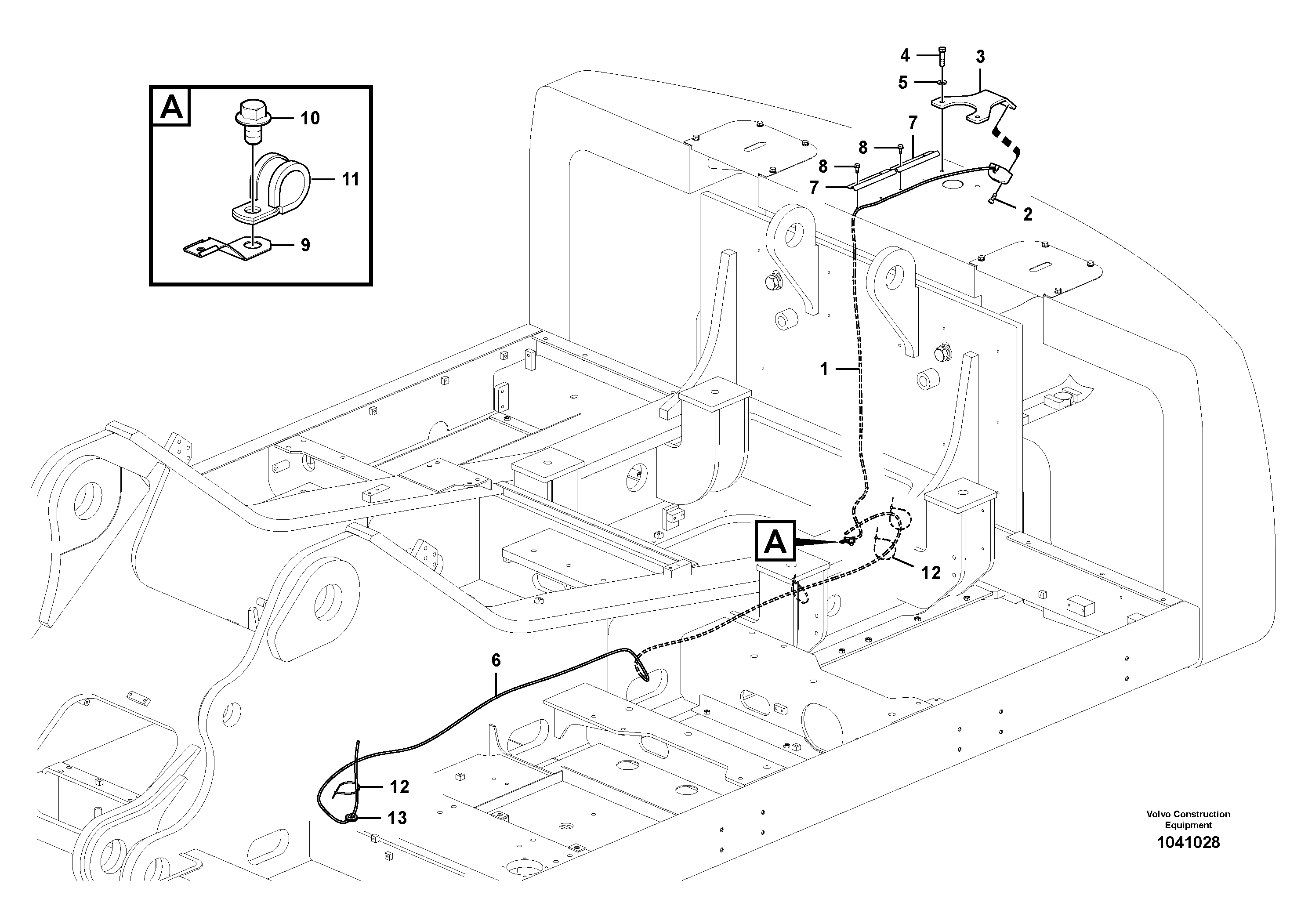 Схема запчастей Volvo EC360C - 55253 Rear view camera EC360C S/N 115001-