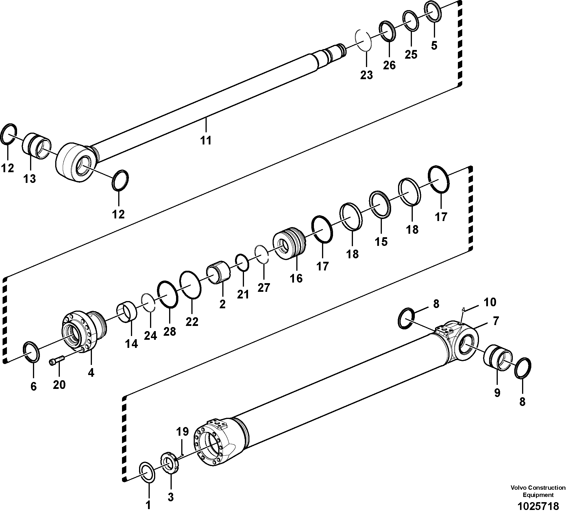 Схема запчастей Volvo EC360C - 90293 Гидроцилиндр стрелы EC360C