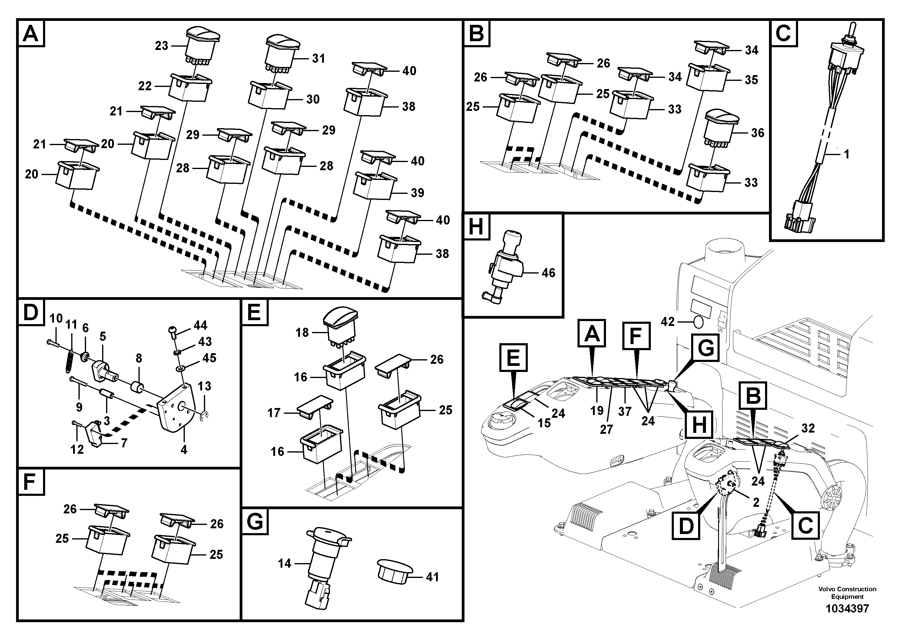Схема запчастей Volvo EC360C - 69293 Переключатель EC360CHR HIGH REACH DEMOLITION