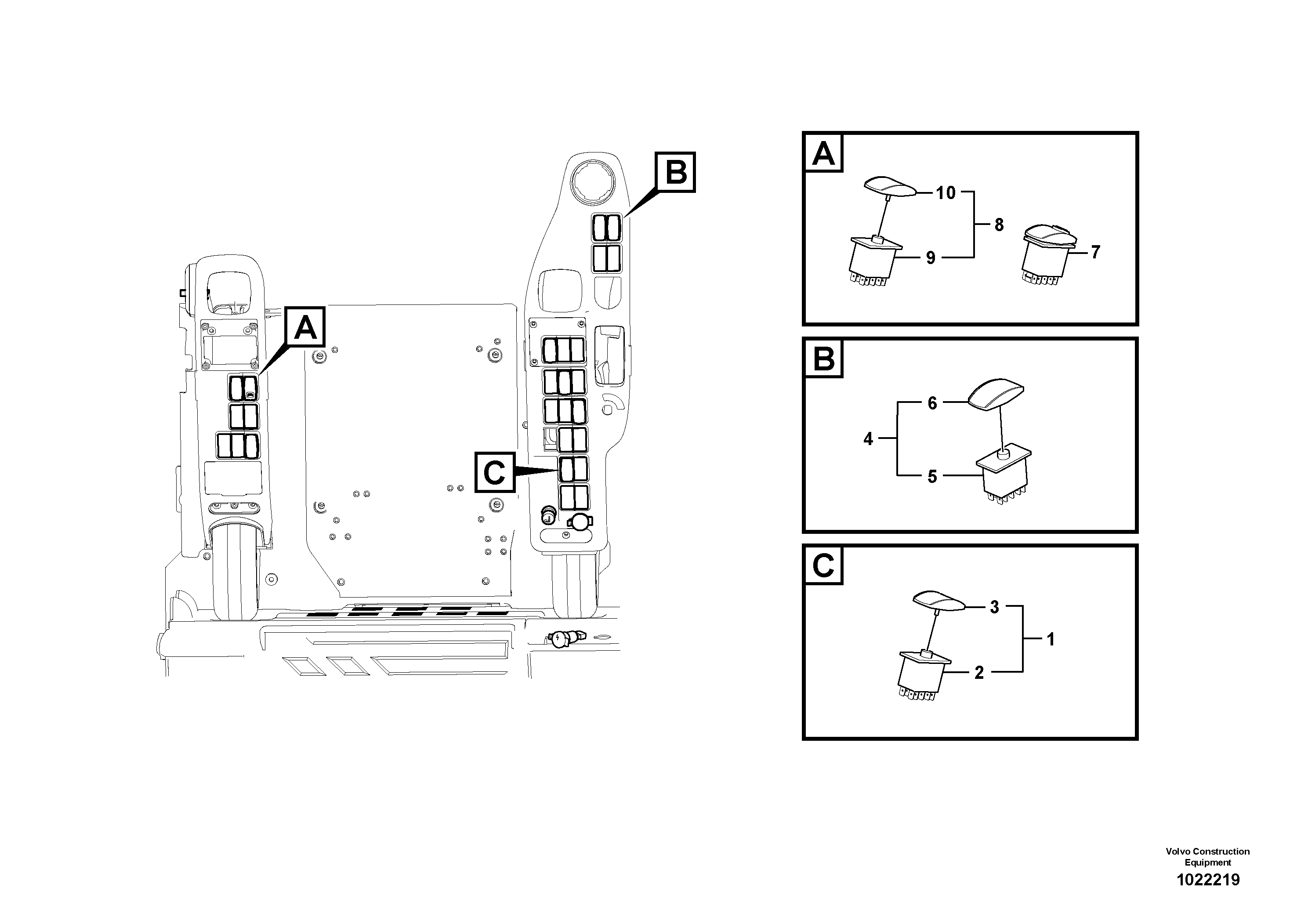 Схема запчастей Volvo EC360C - 81554 Переключатель EC360CHR HIGH REACH DEMOLITION