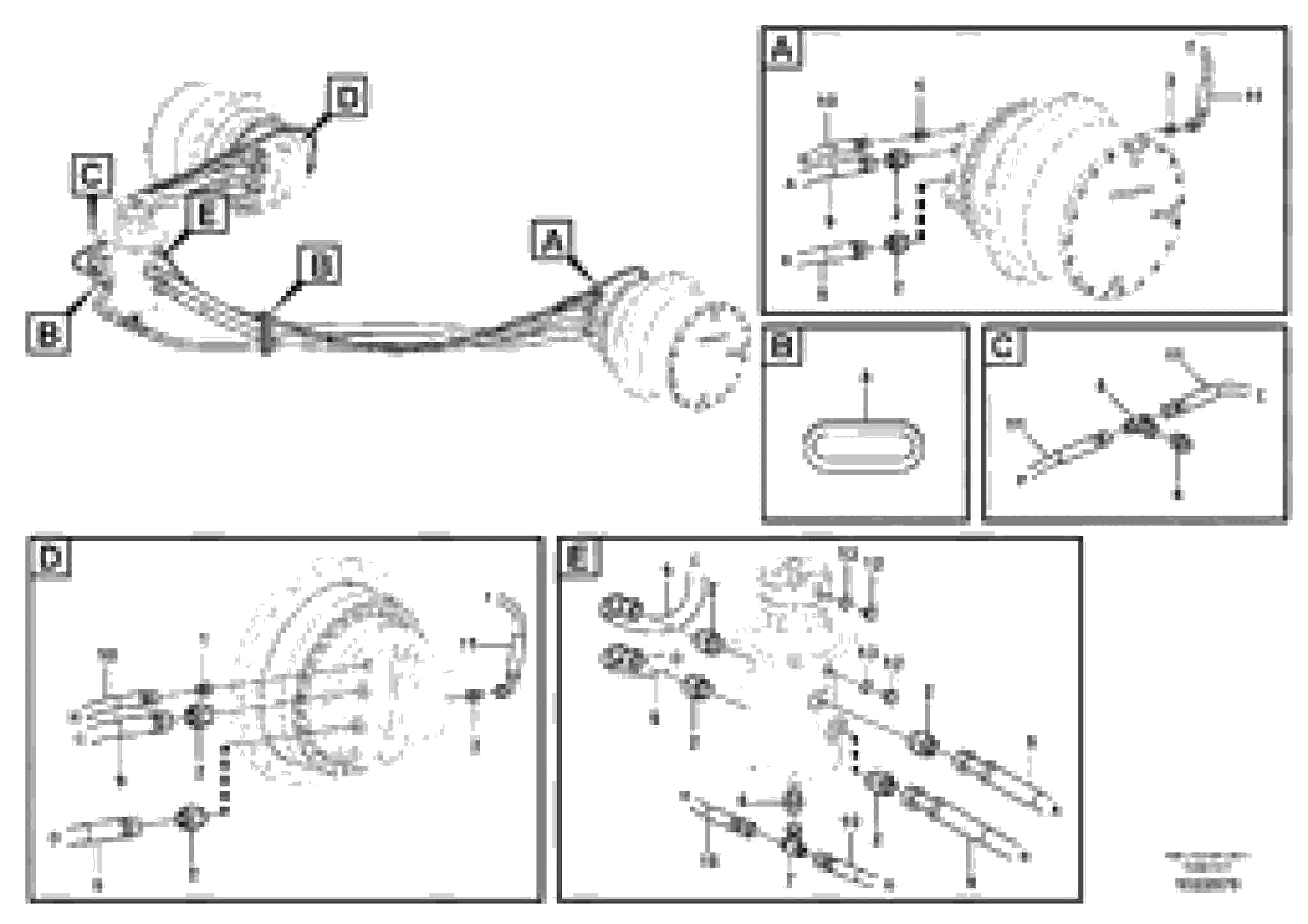 Схема запчастей Volvo EC180C - 51946 Turning joint line, turning joint to travel motor EC180C