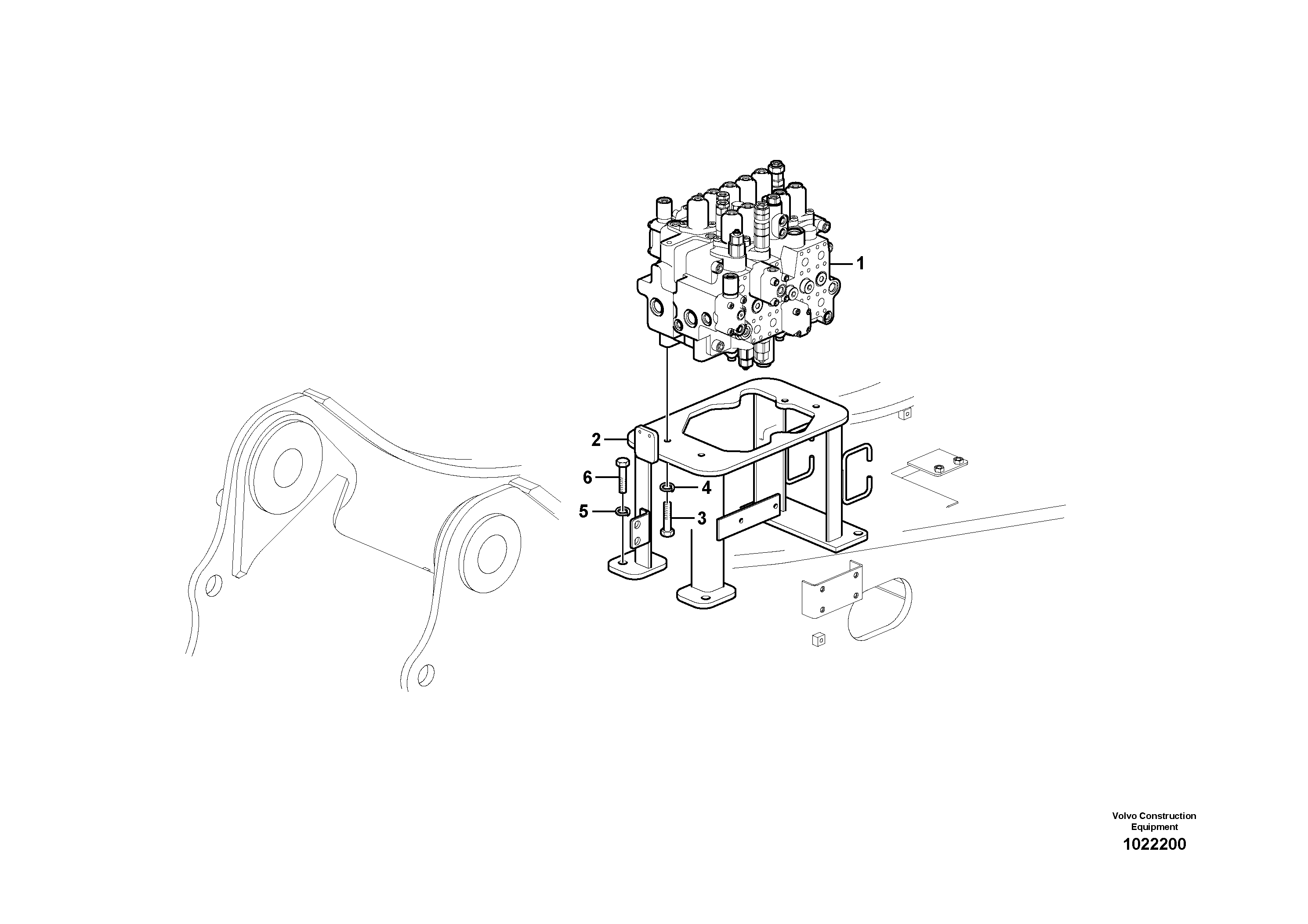 Схема запчастей Volvo EC180C - 54738 Control valve with fitting parts EC180C