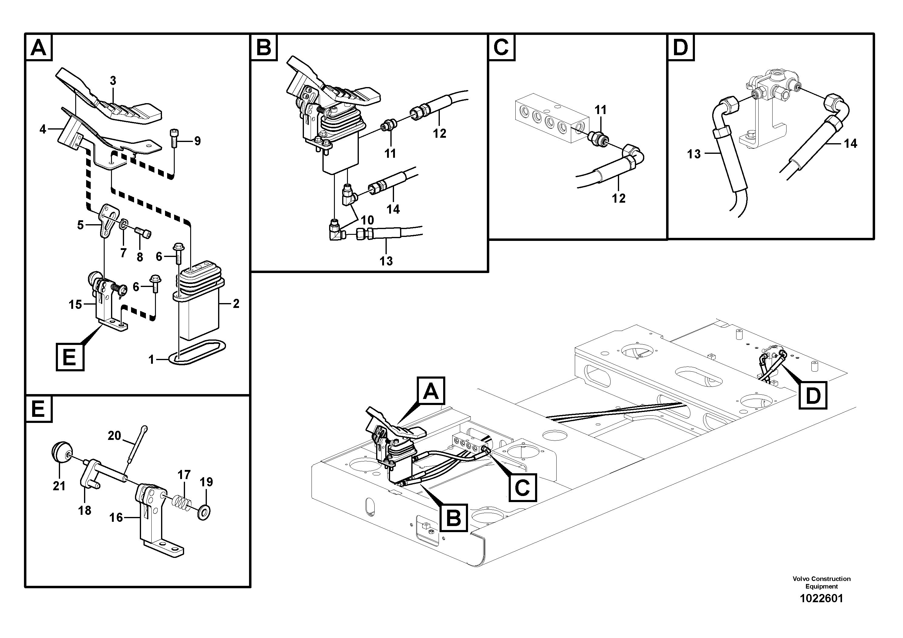 Схема запчастей Volvo EC180C - 92494 Servo system, hammer and shear EC180C