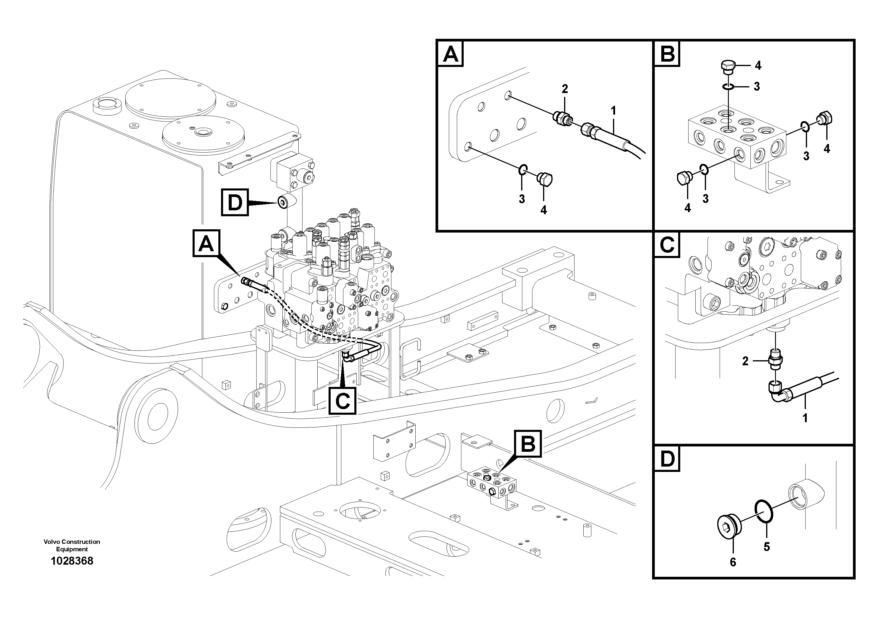 Схема запчастей Volvo EC160C - 41979 Servo system, hammer and shear EC160C