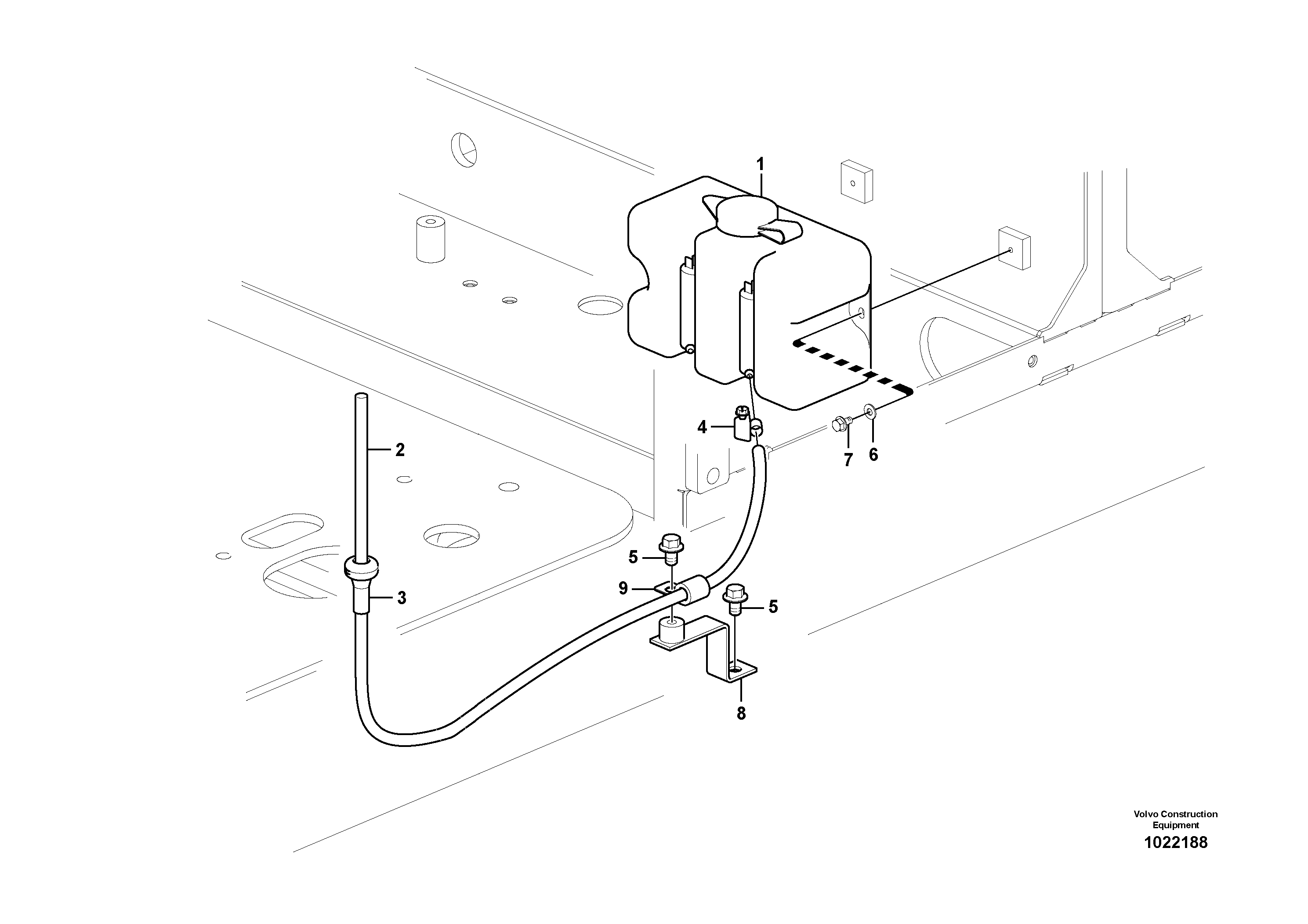 Схема запчастей Volvo EC160C - 14883 Шайба лобового стекла (ветрового) EC160C