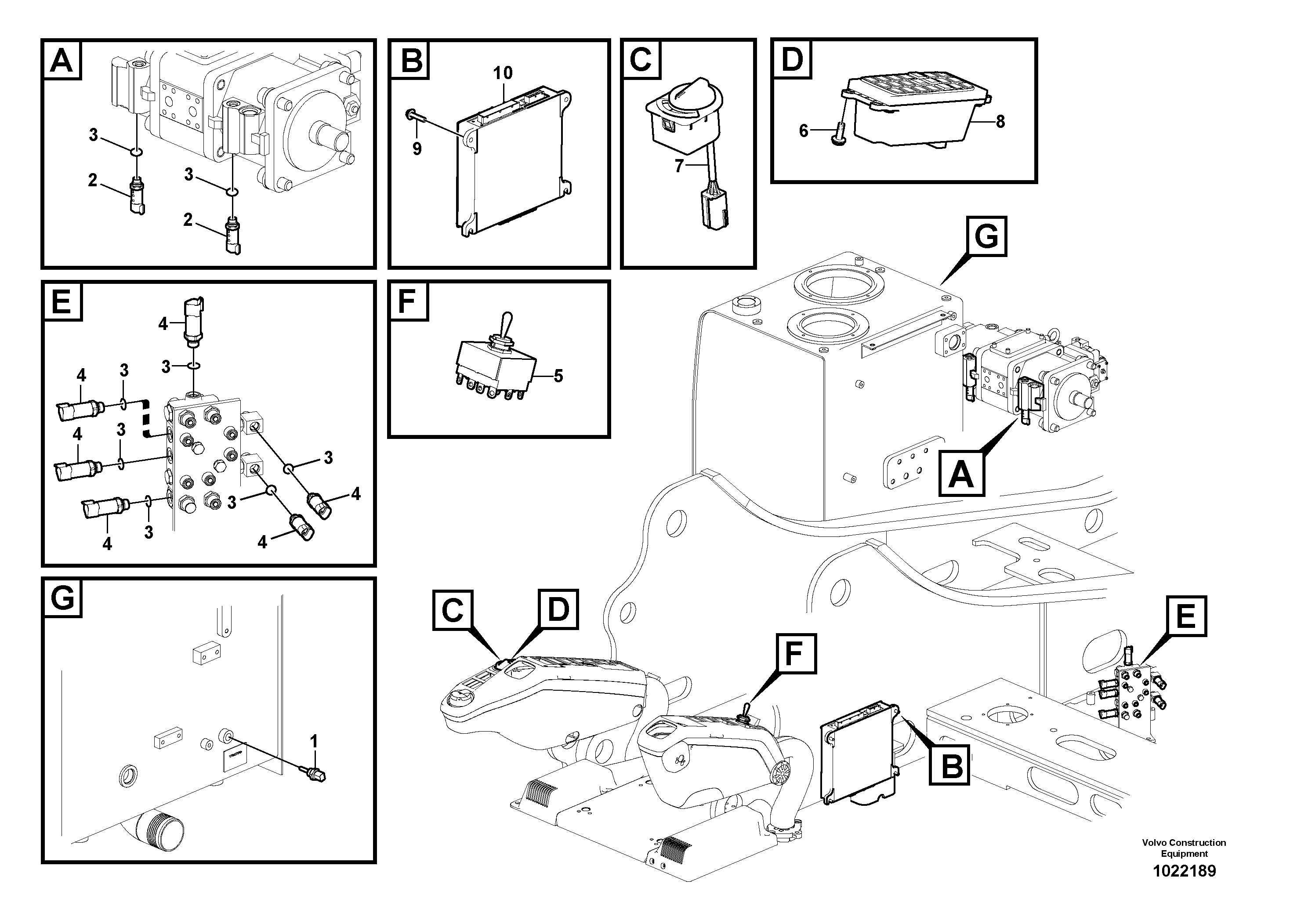 Схема запчастей Volvo EC160C - 77050 Electronic unit EC160C