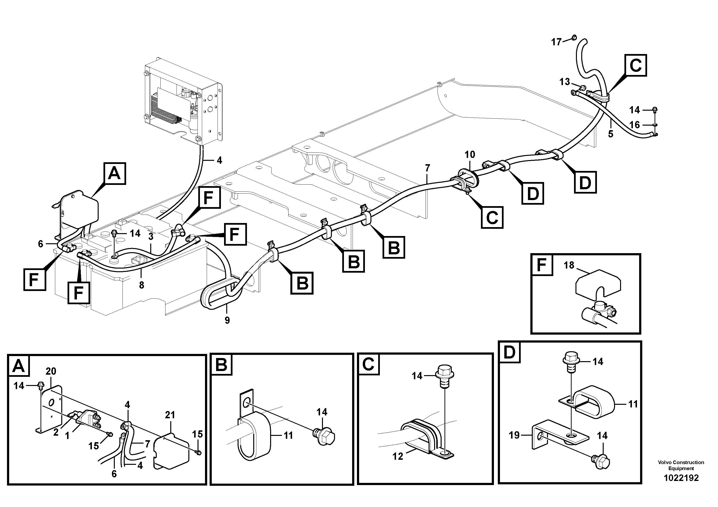 Схема запчастей Volvo EC160C - 67266 Cables, battery EC160C