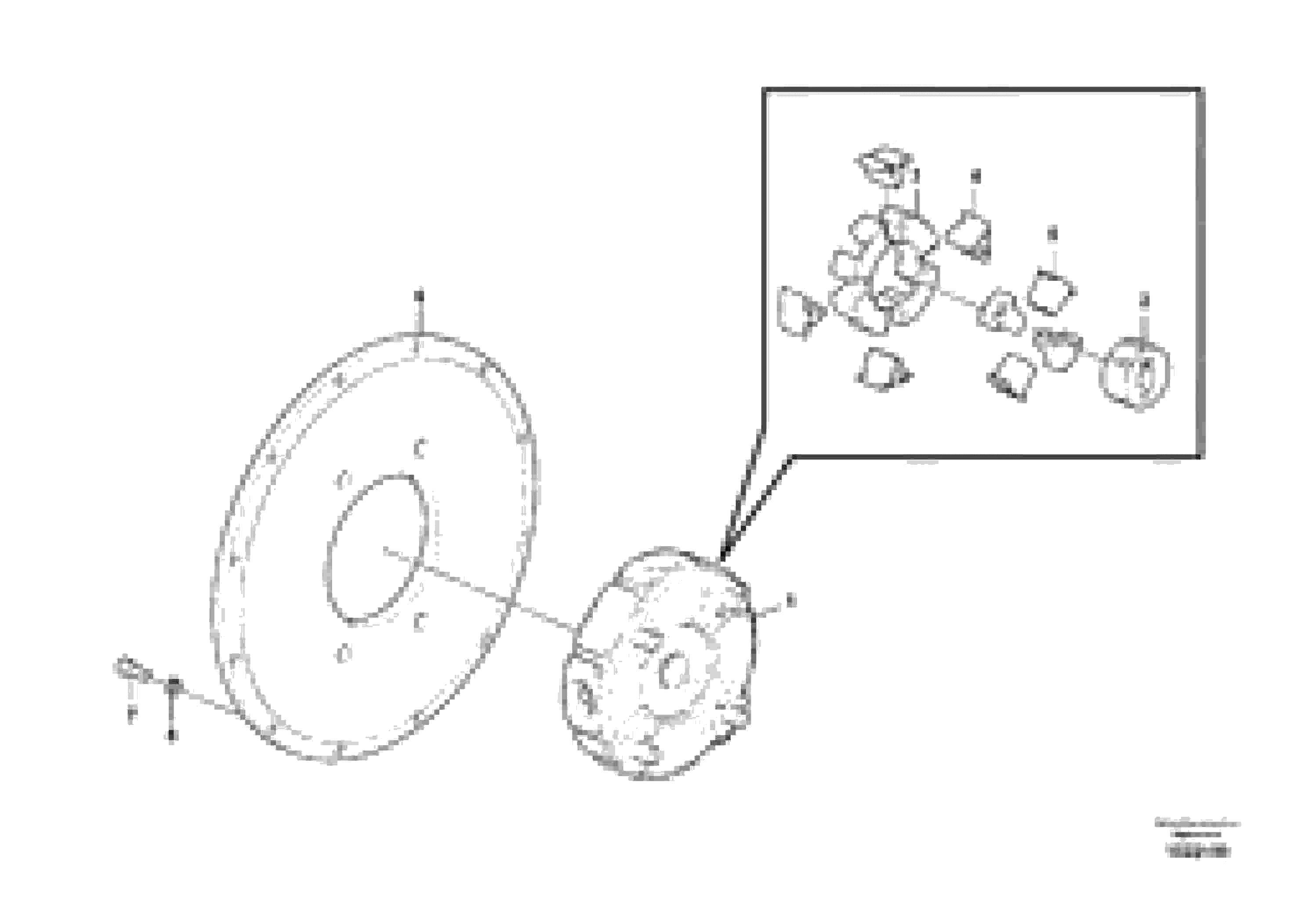 Схема запчастей Volvo EC160C - 18995 Pump gearbox with assembling parts EC160C