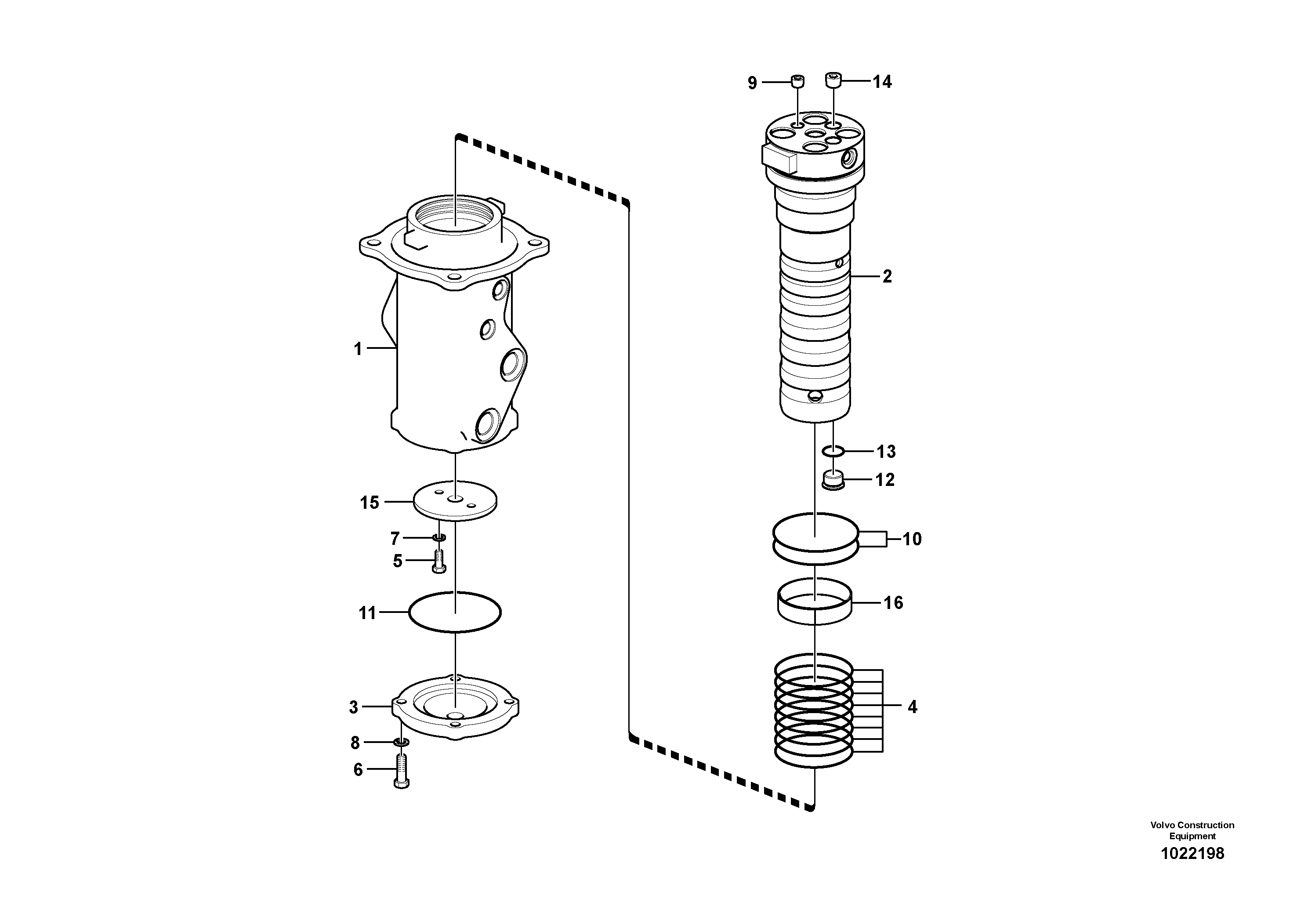 Схема запчастей Volvo EC160C - 49452 Шарнир поворотный EC160C