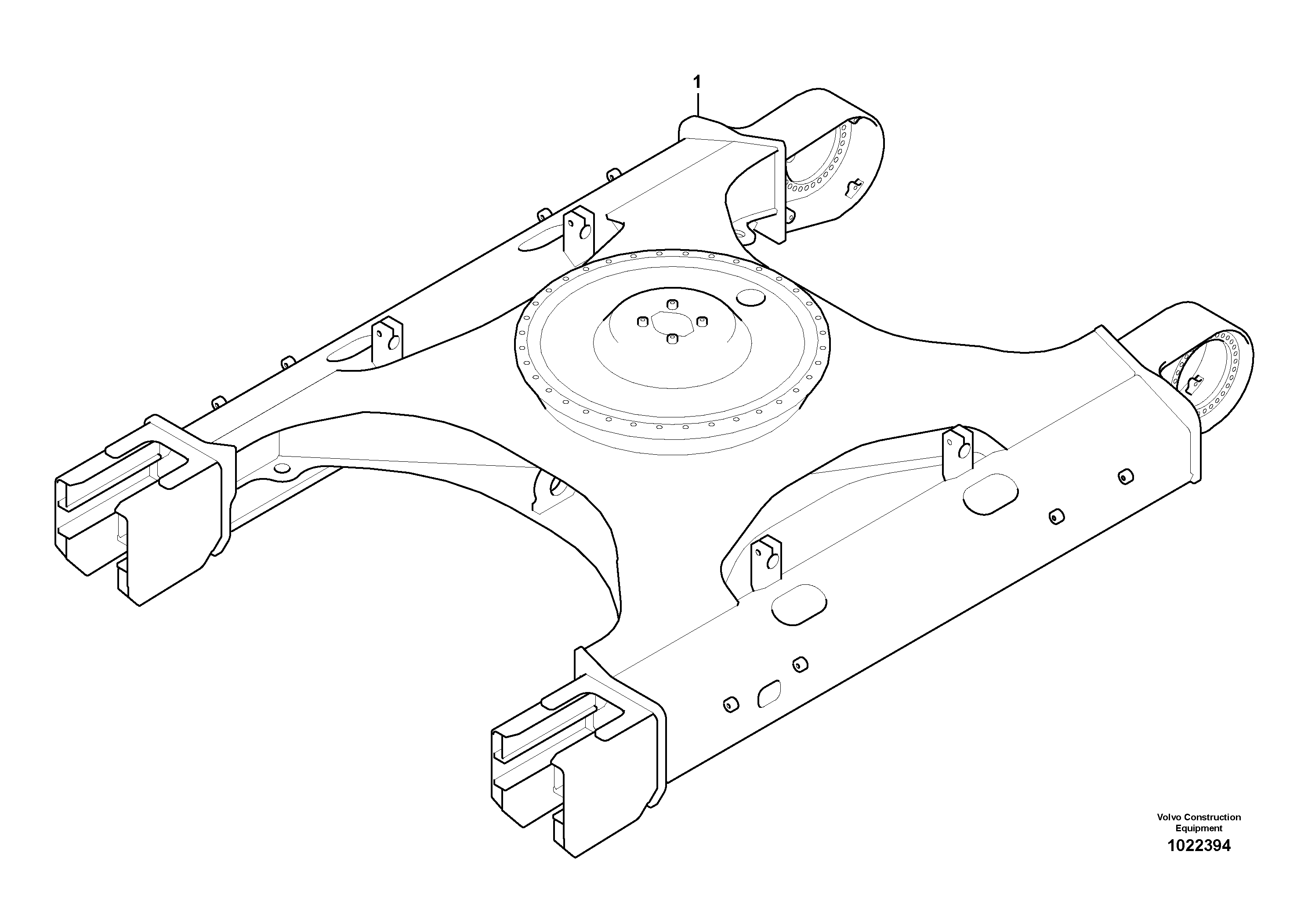 Схема запчастей Volvo EC160C - 160 Рама экскаватора (ходовой части, шасси) EC160C
