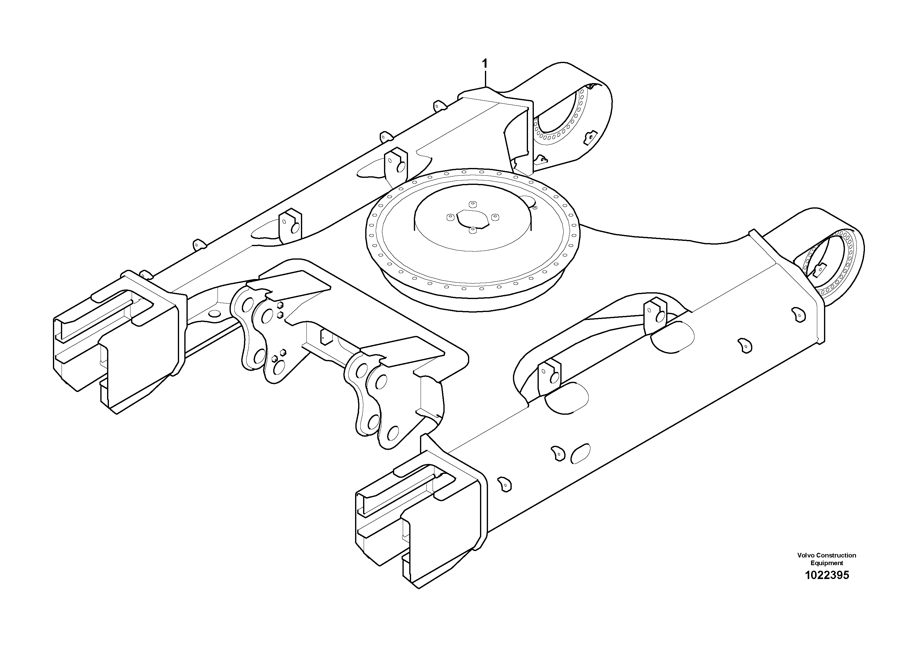 Схема запчастей Volvo EC160C - 161 Рама экскаватора (ходовой части, шасси) EC160C