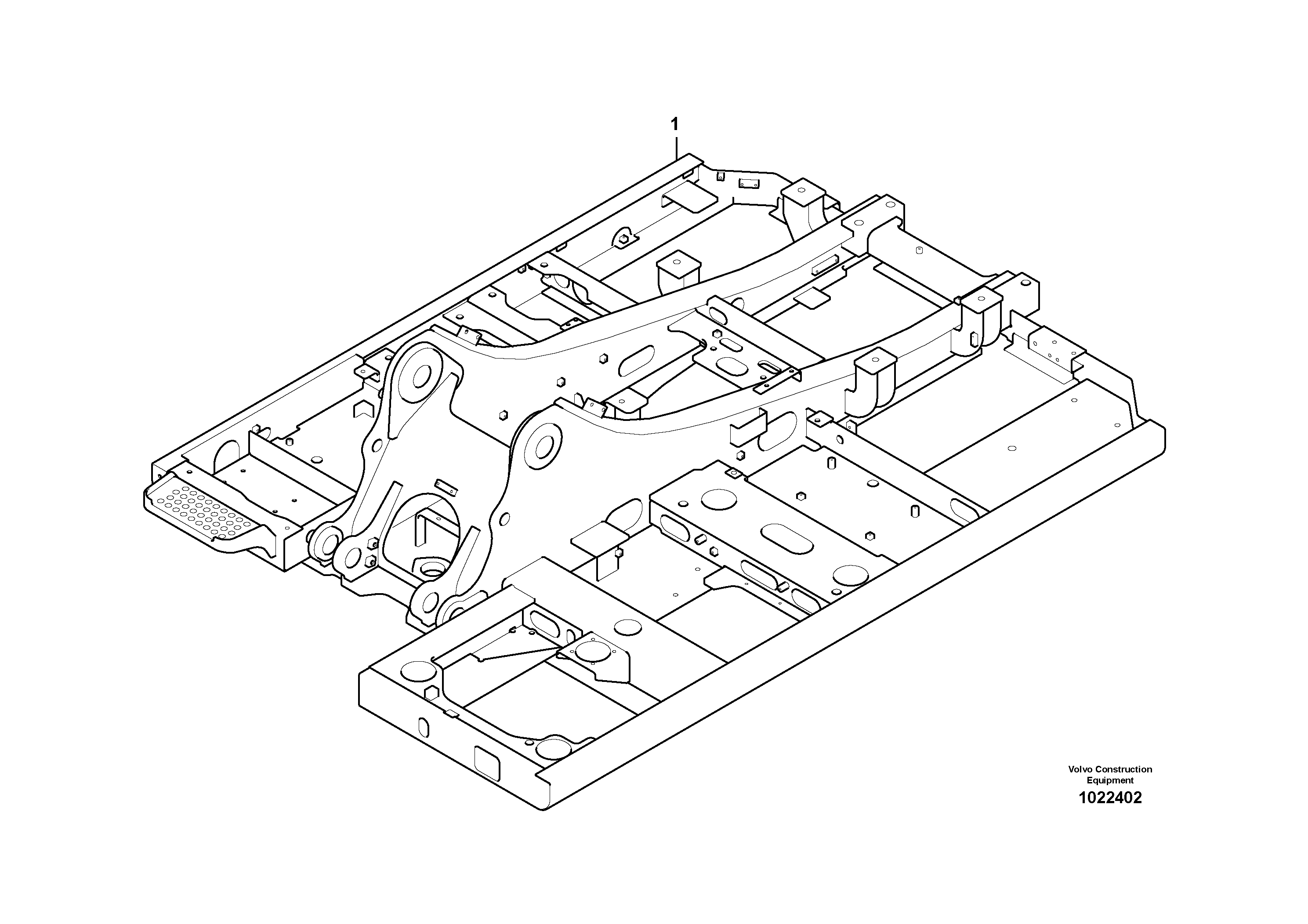 Схема запчастей Volvo EC160C - 53227 Upper frame EC160C