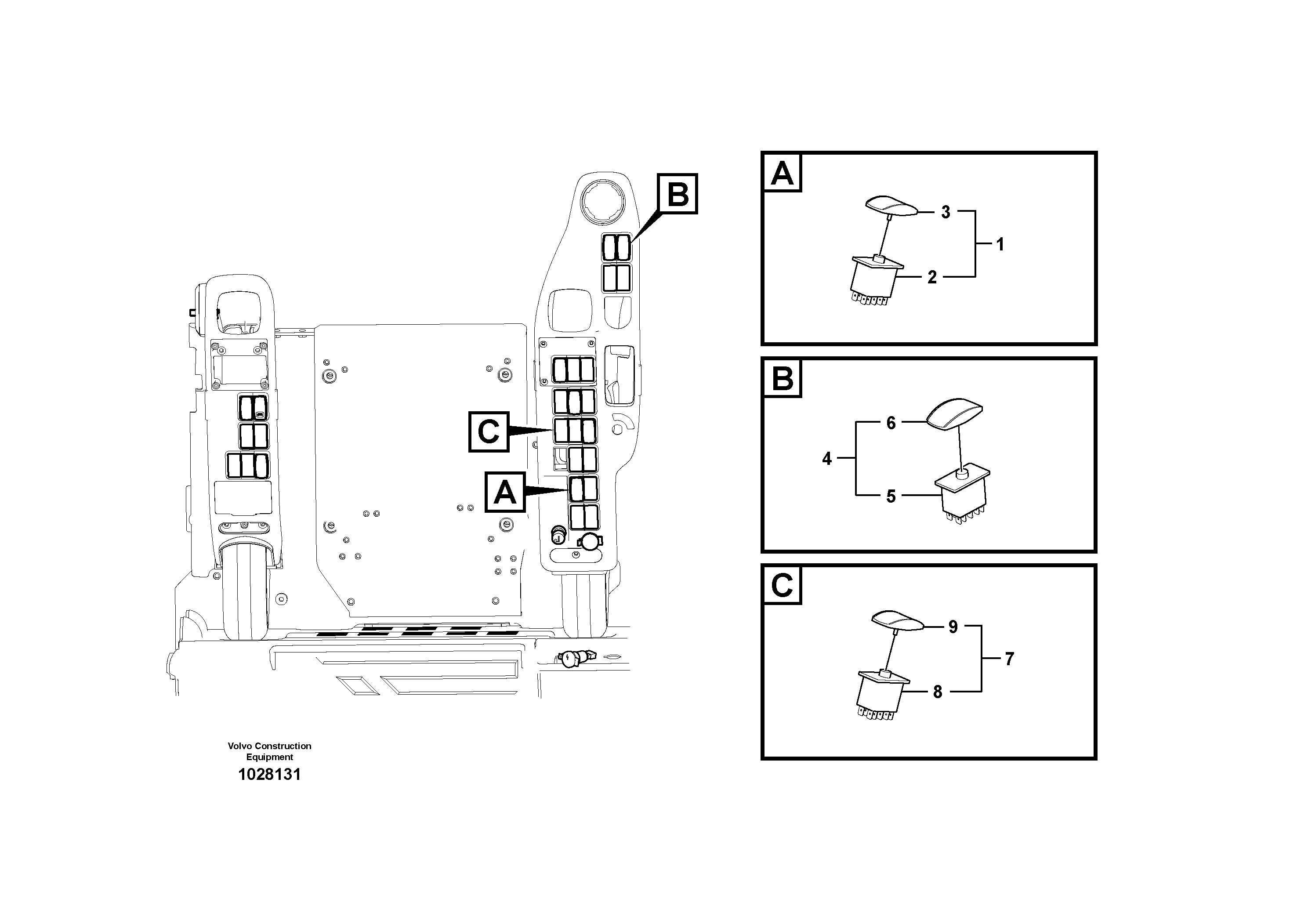 Схема запчастей Volvo EC235C - 1160 Переключатель EC235C