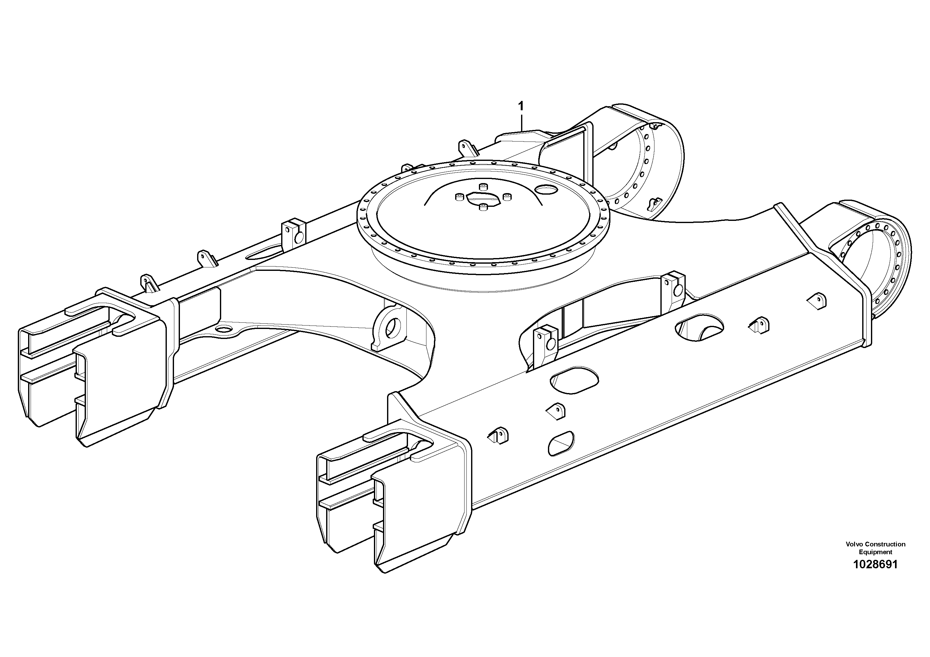 Схема запчастей Volvo EC235C - 62284 Рама экскаватора (ходовой части, шасси) EC235C