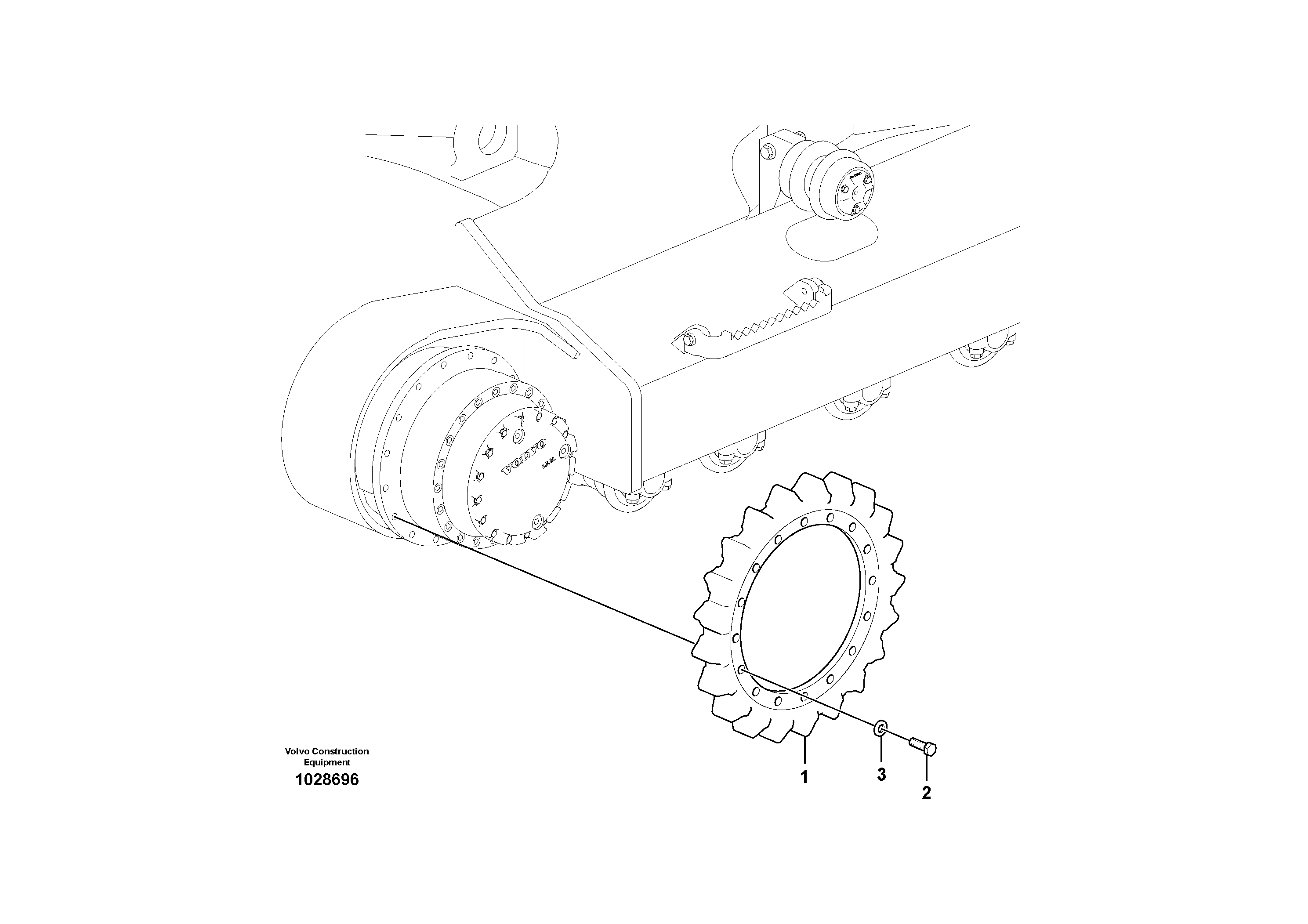 Схема запчастей Volvo EC235C - 36224 Звездочка EC235C