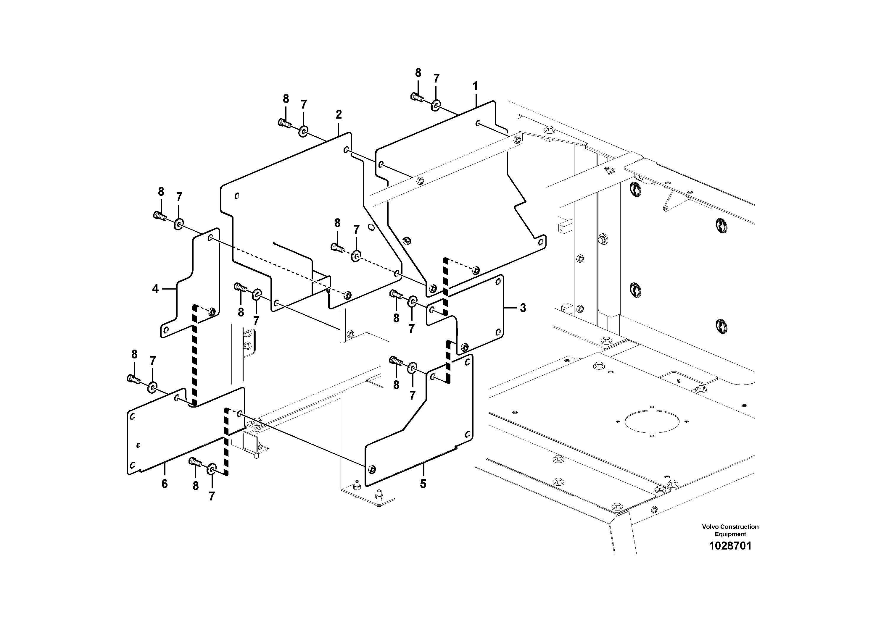 Схема запчастей Volvo EC235C - 46825 Cover, main pump EC235C
