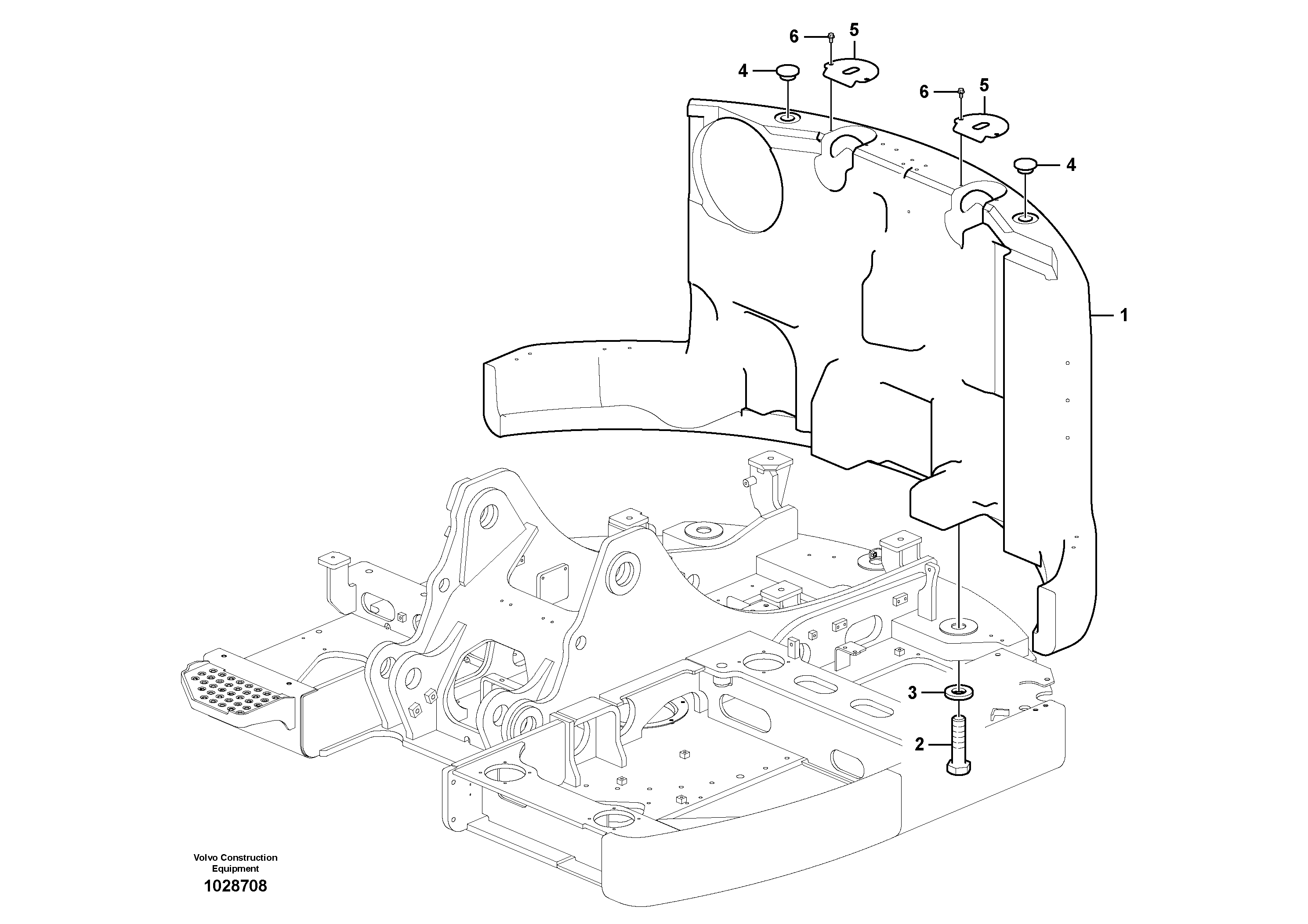 Схема запчастей Volvo ECR145C - 59713 Противовесы ECR145C